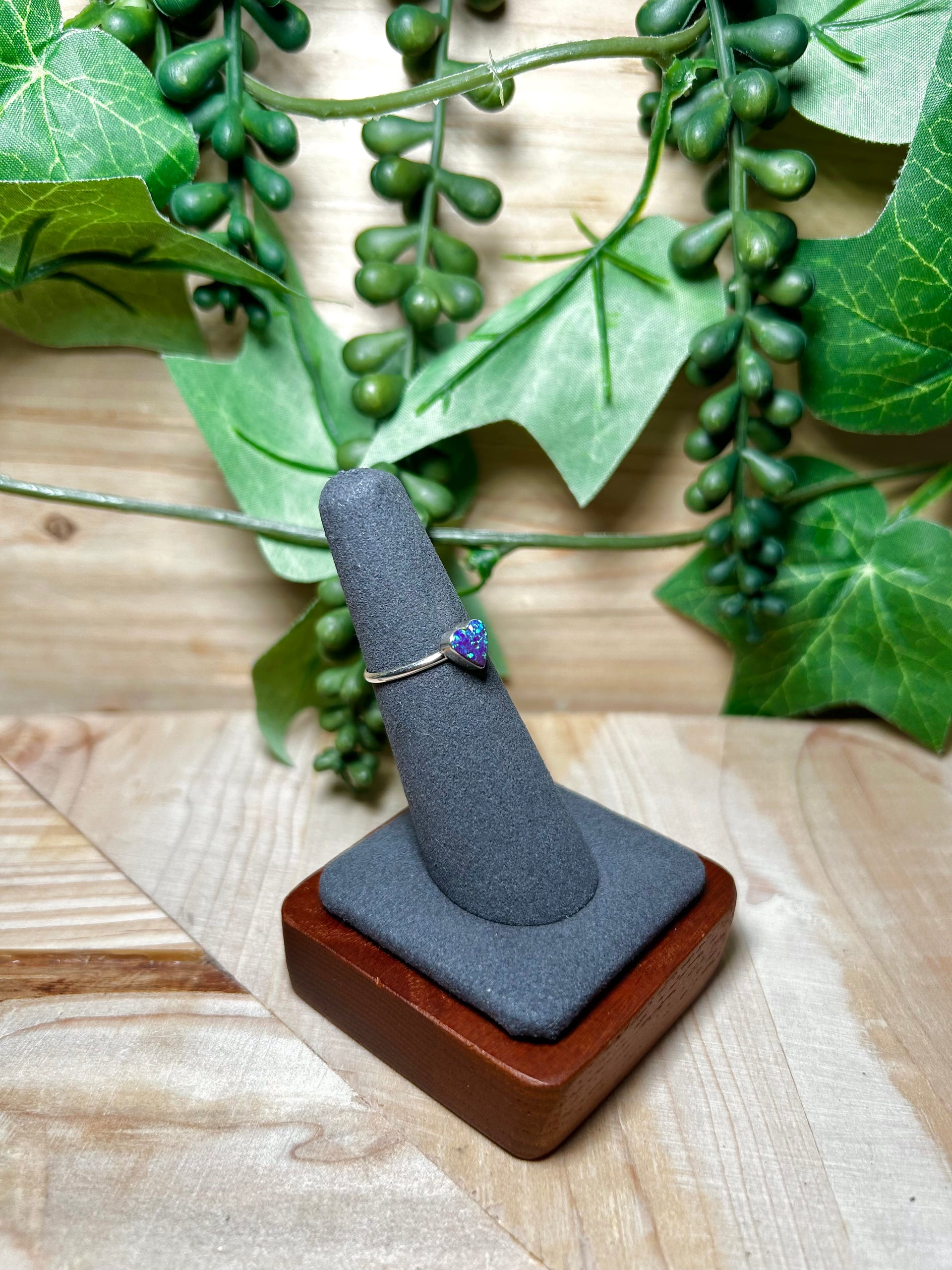 Navajo Made Opal & Sterling Silver Ring Size 5.5