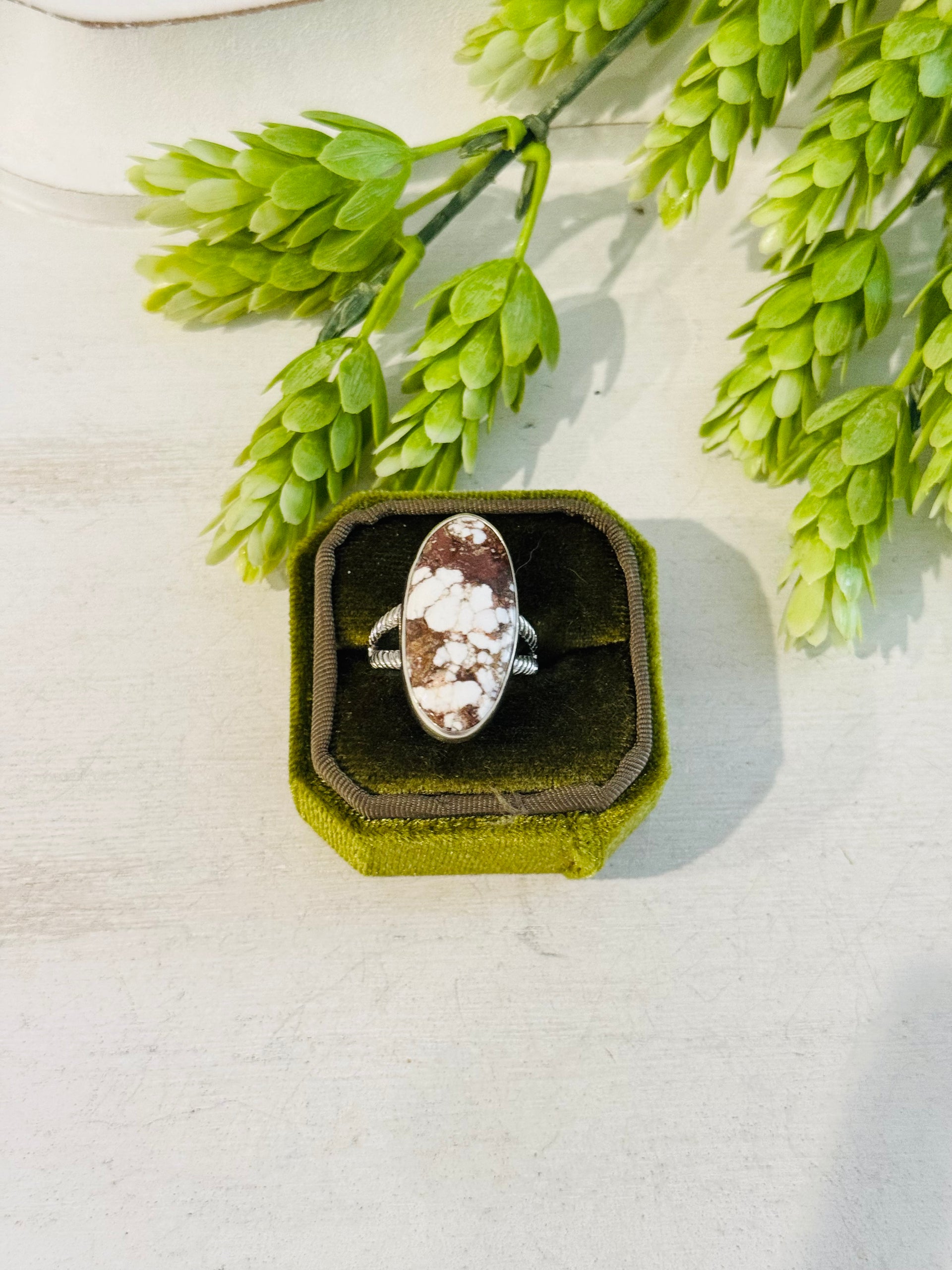 Southwest Made Wild Horse & Sterling Sliver Ring Size 9.5