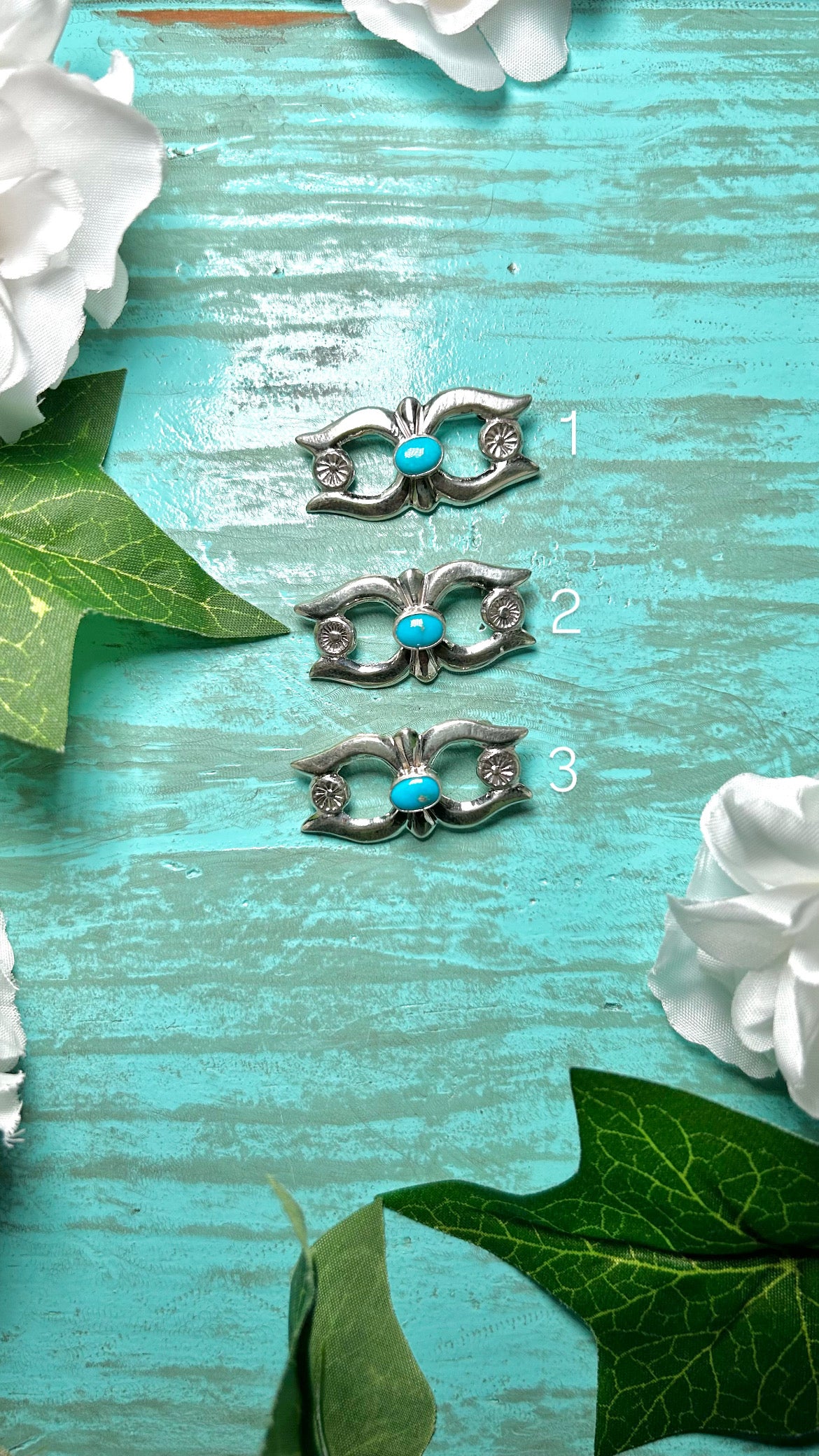 Edith Kee Kingman Turquoise & Sterling Silver Pin