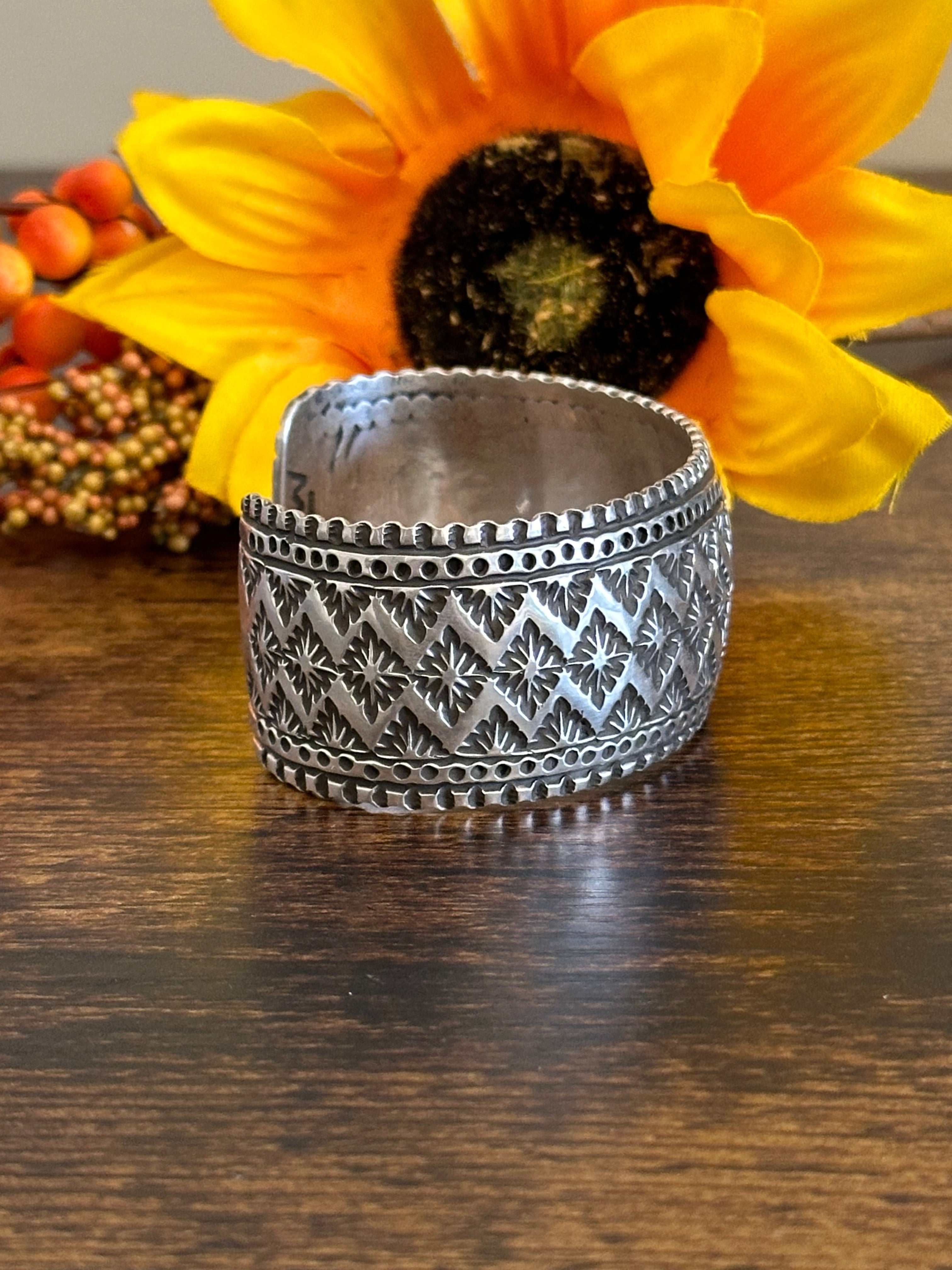 Navajo Made Sterling Silver Cuff Bracelet