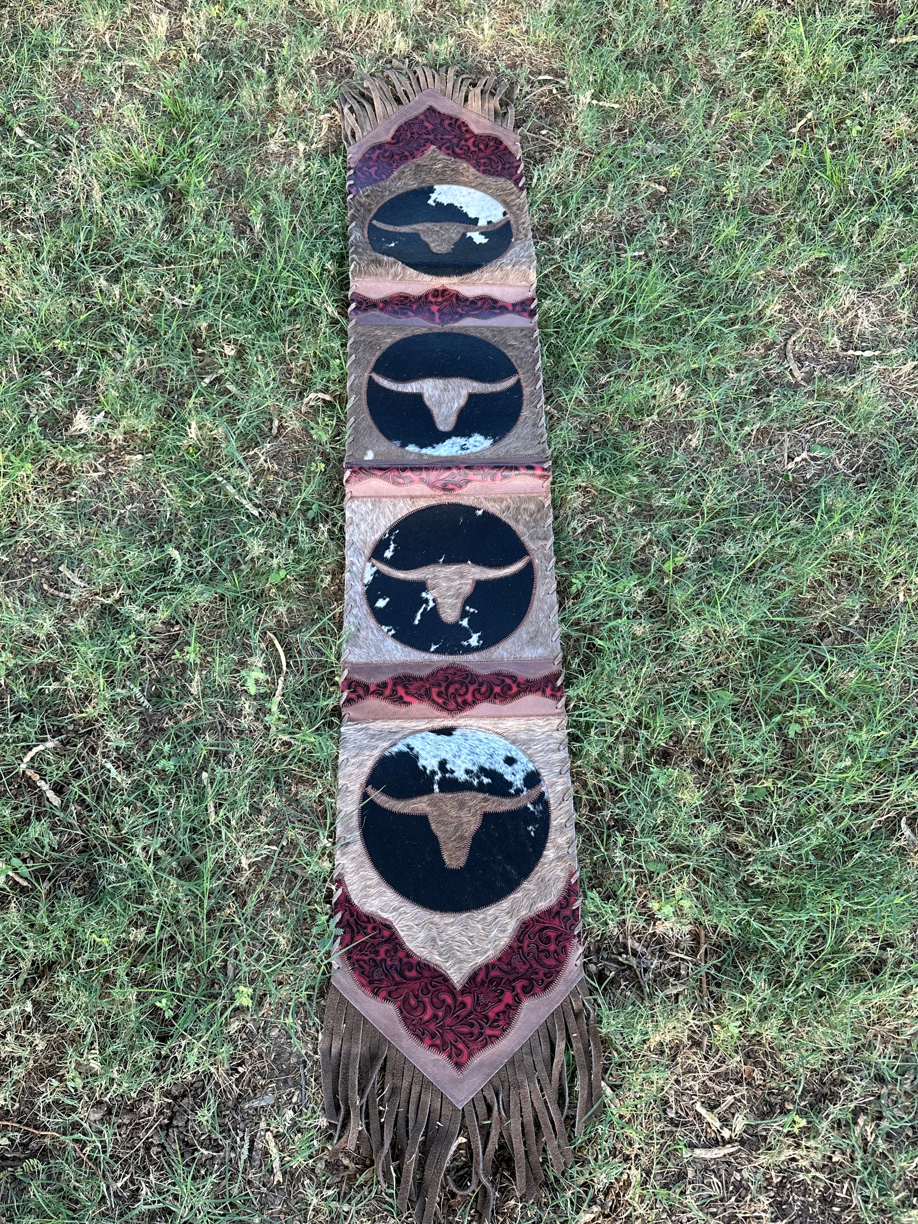 Genuine Leather Cowhide Table Runner