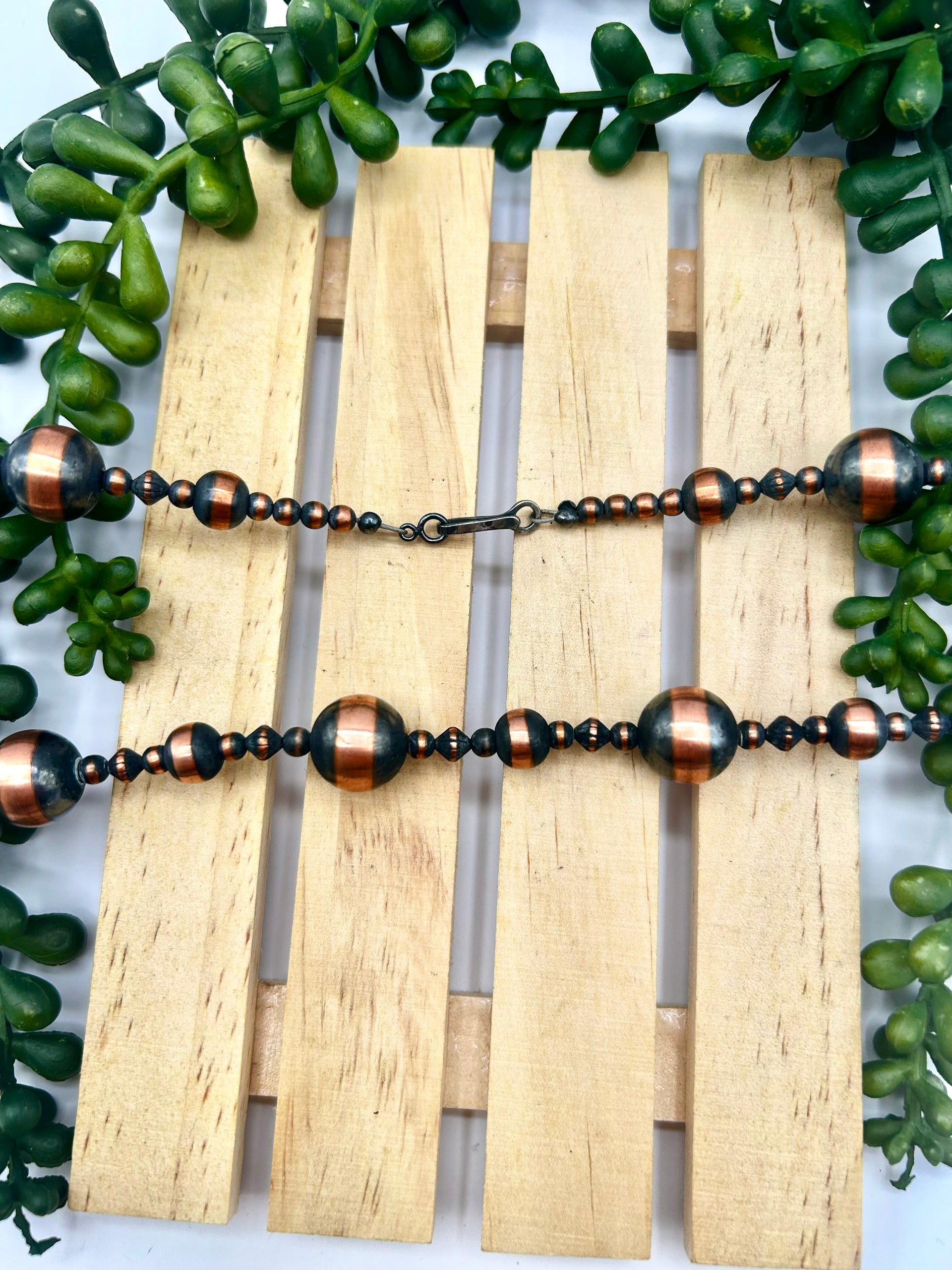 Navajo Made Strung Copper Necklace