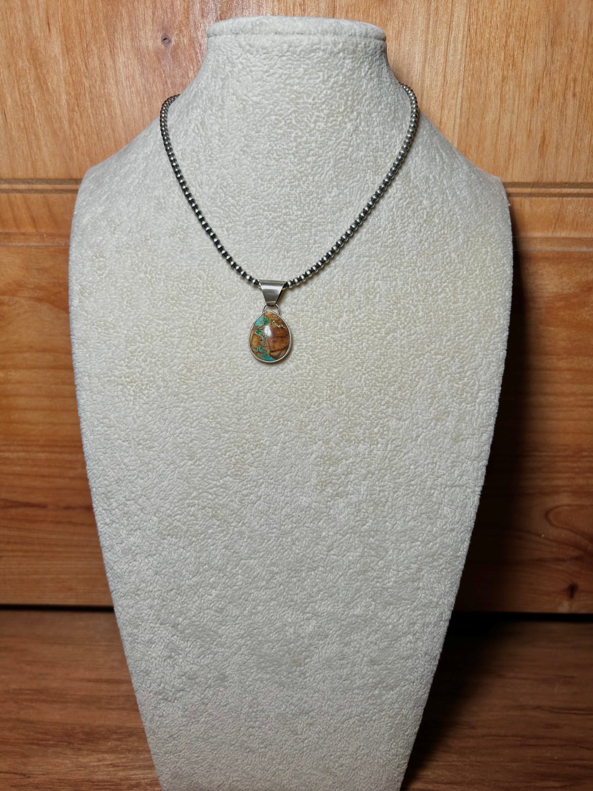 Navajo Made Royston Turquoise & Sterling Silver Pendant