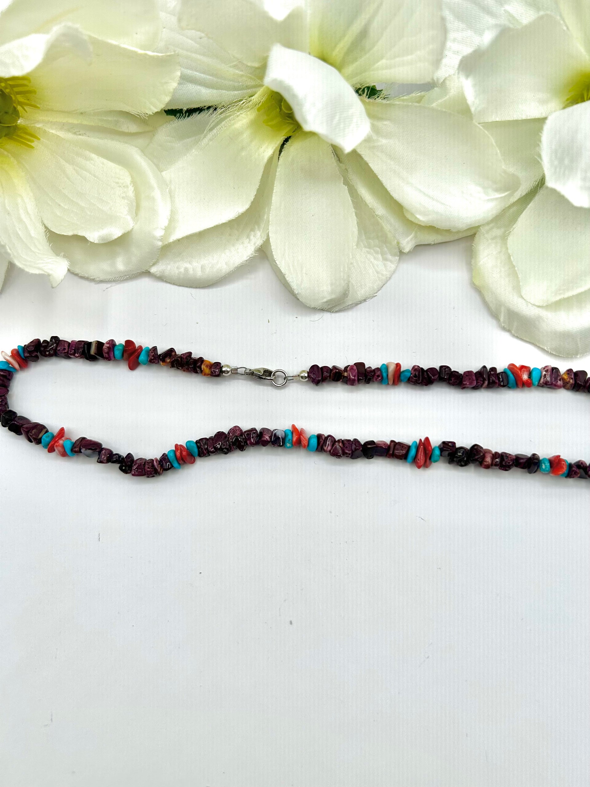 Navajo Made Strung Multi Stone Necklace