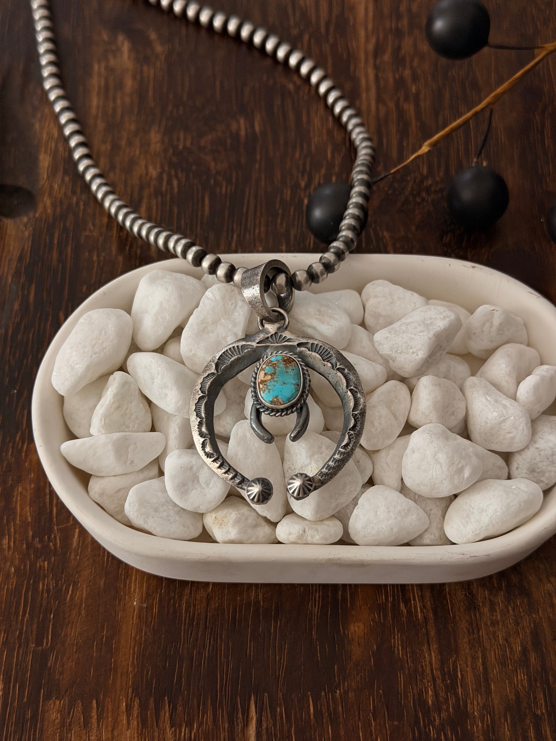 Kindale Billah Sonoran Mountain Turquoise & Sterling Silver Naja Pendant