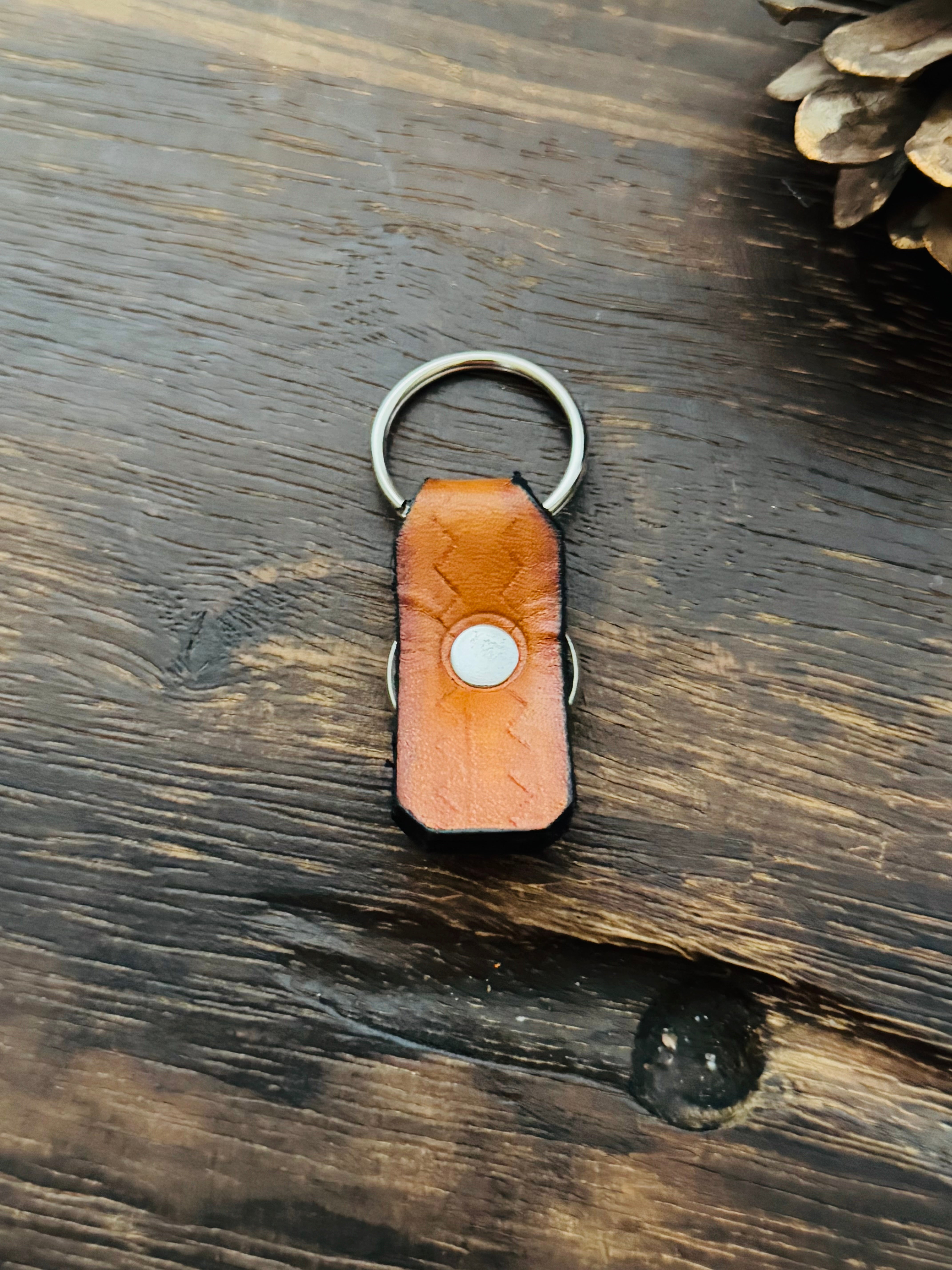 Genuine Leather & Buffalo Nickel Key Chain