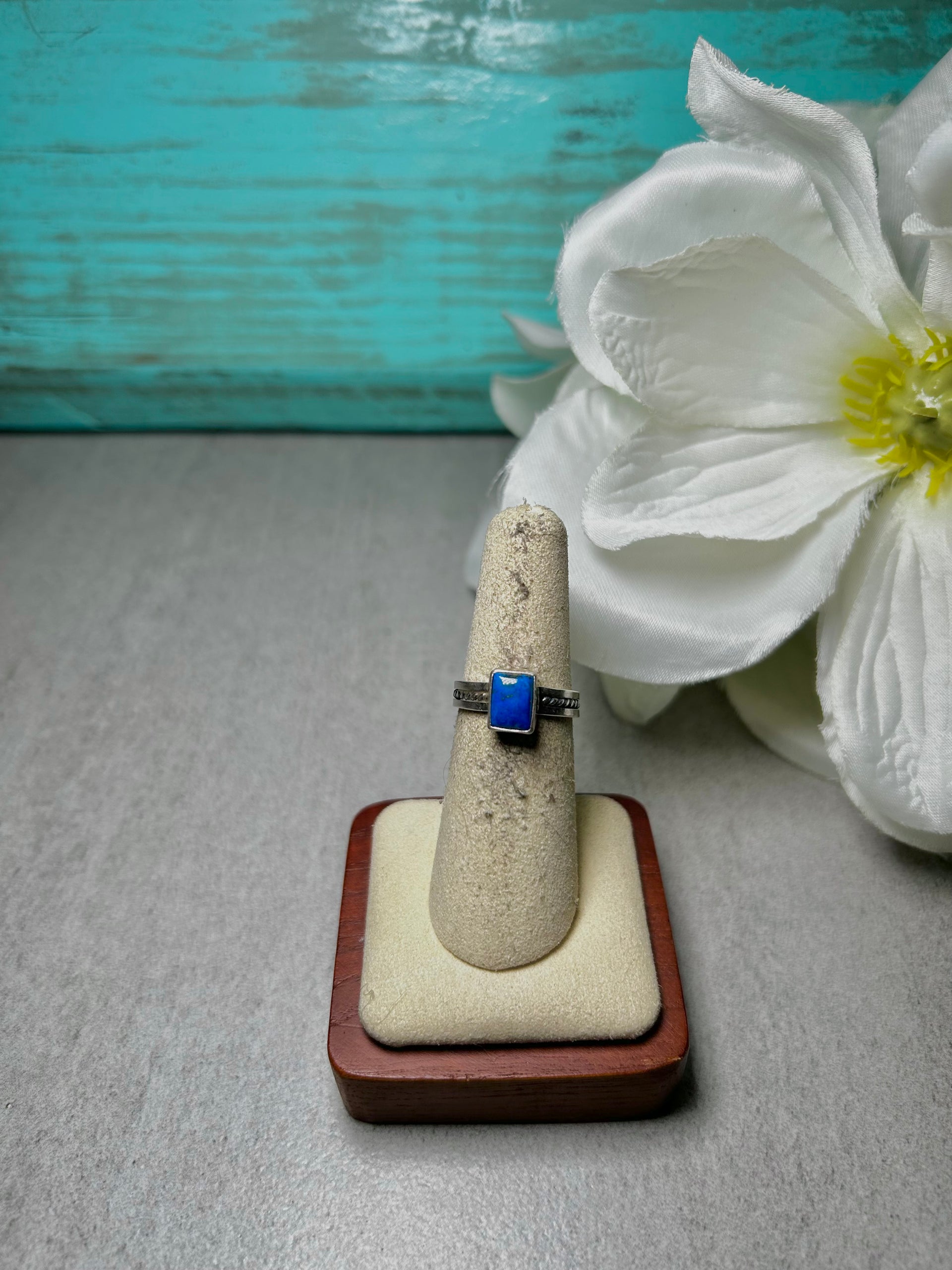 Navajo Made Lapis & Sterling Silver Ring