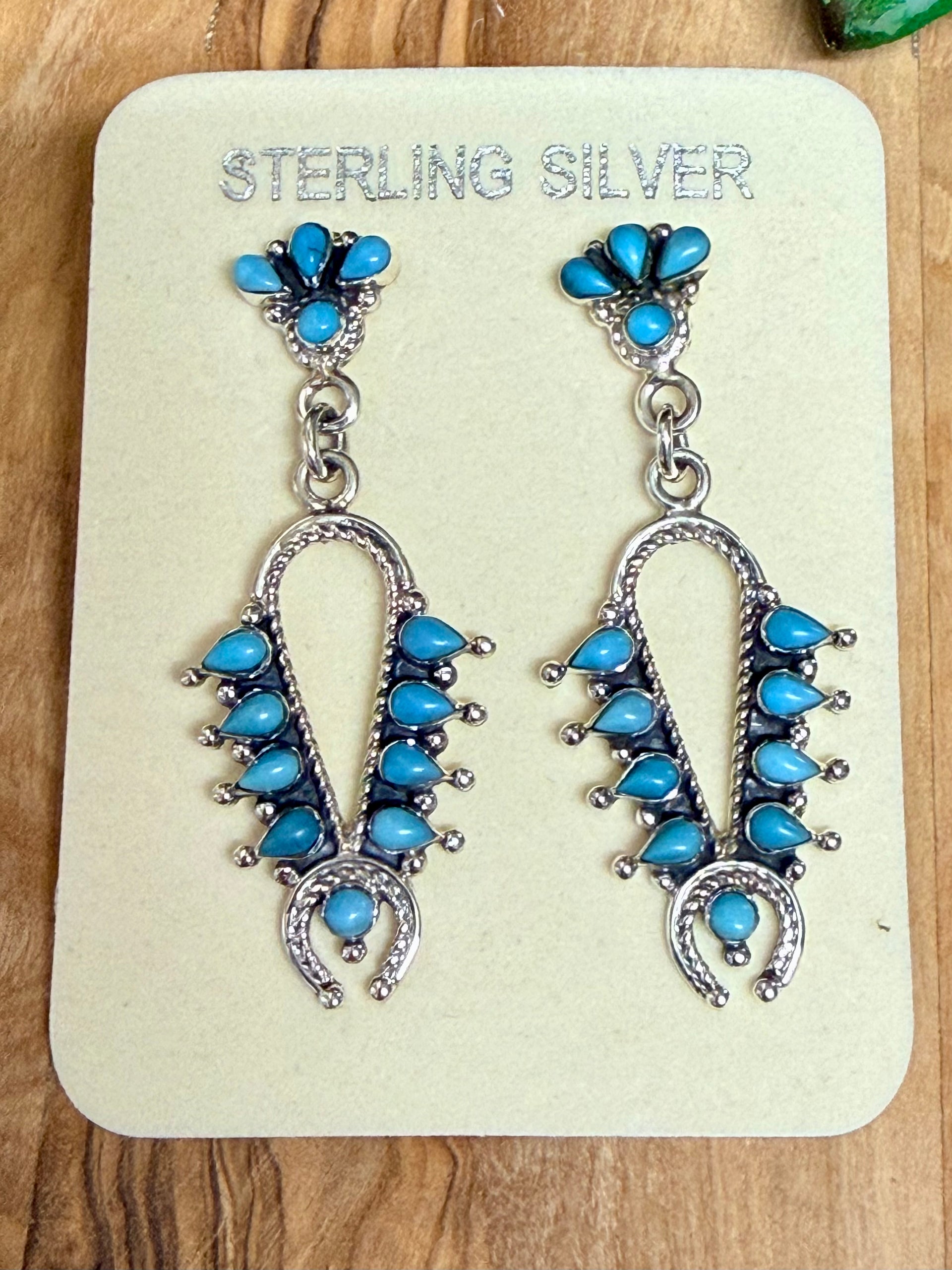 Southwest Handmade Turquoise & Sterling Silver Earrings