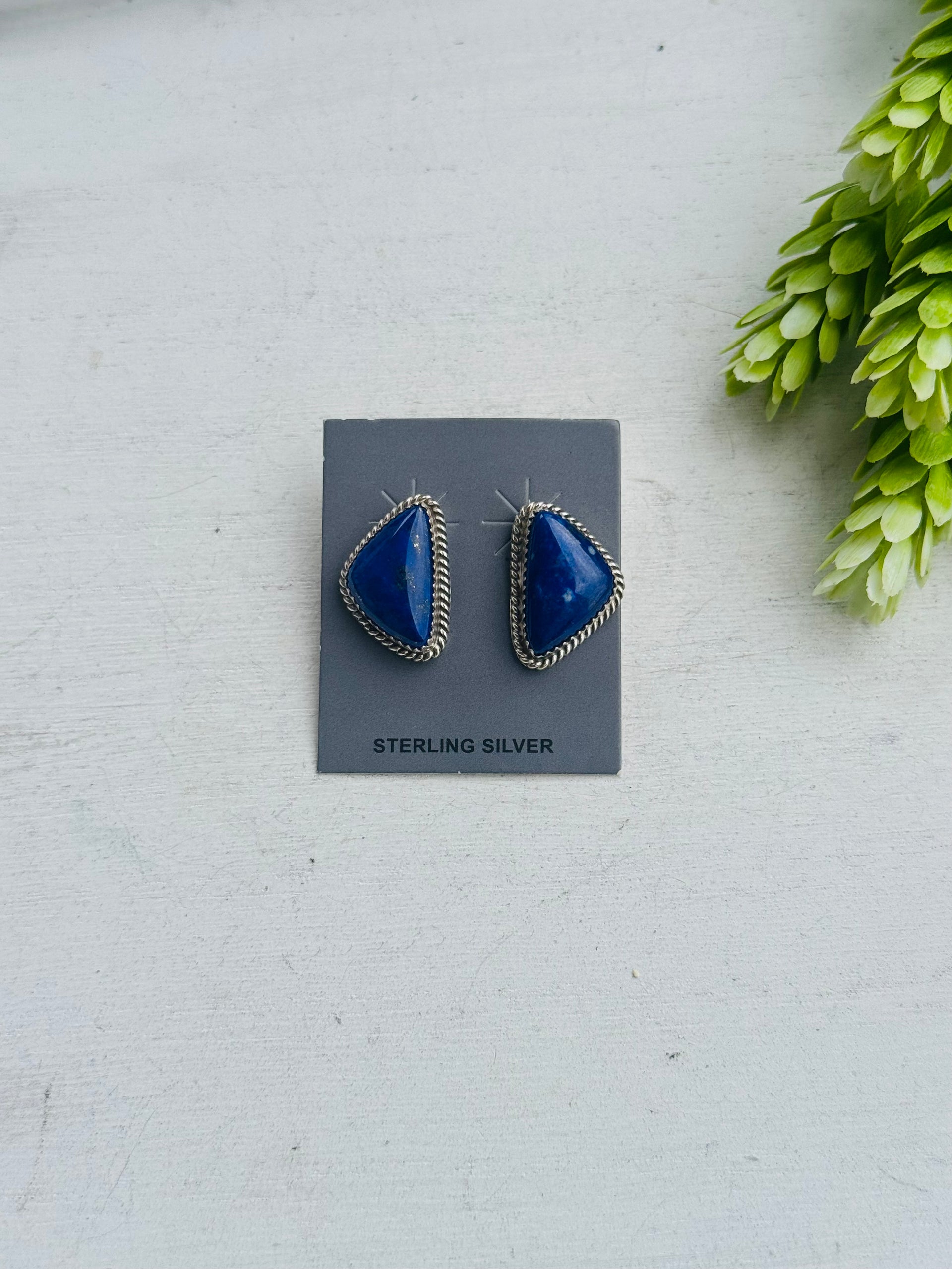 Theresa Smith Lapis & Sterling Silver Post Earrings