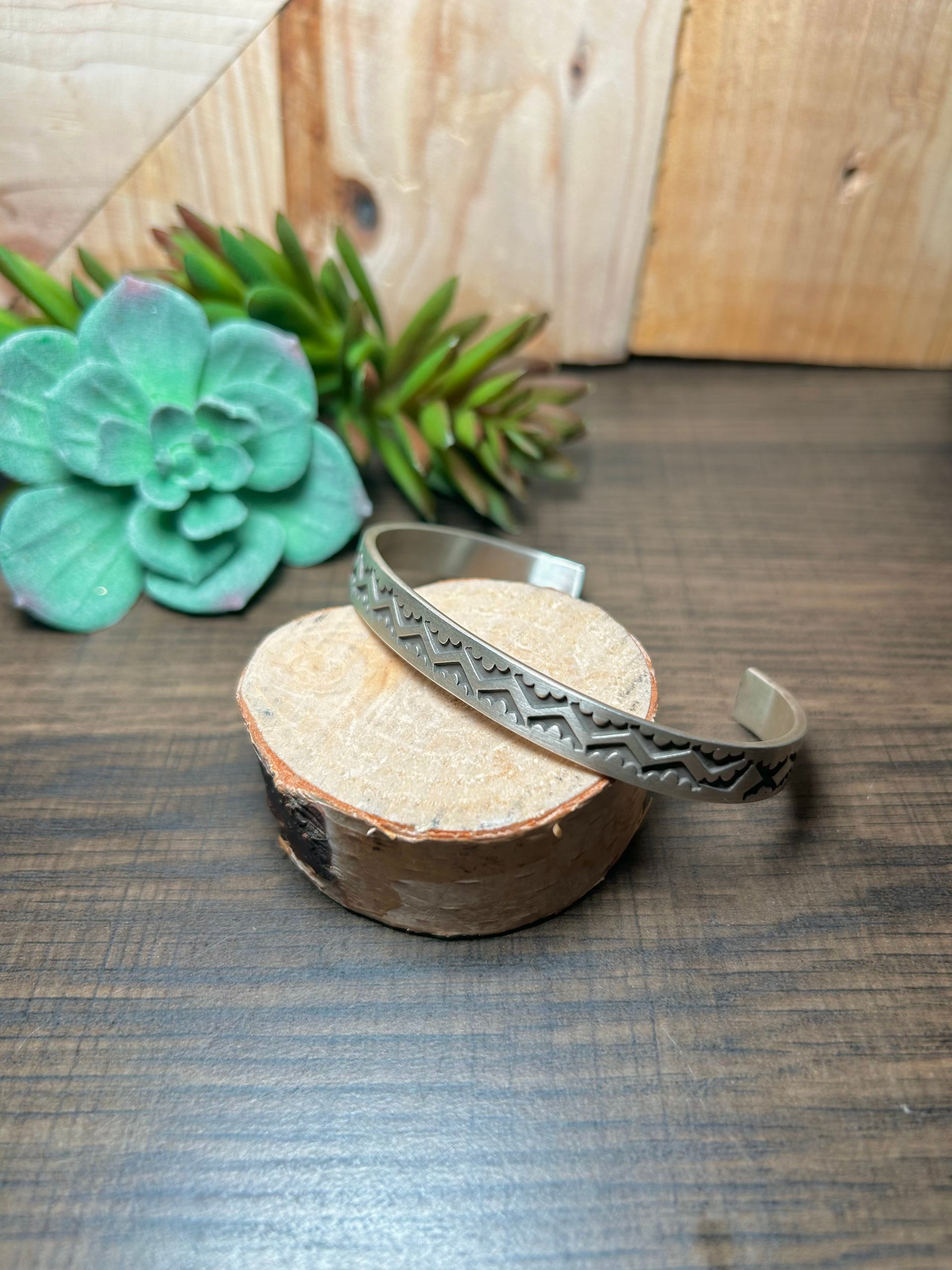 Navajo Made Sterling Silver Cuff Bracelet