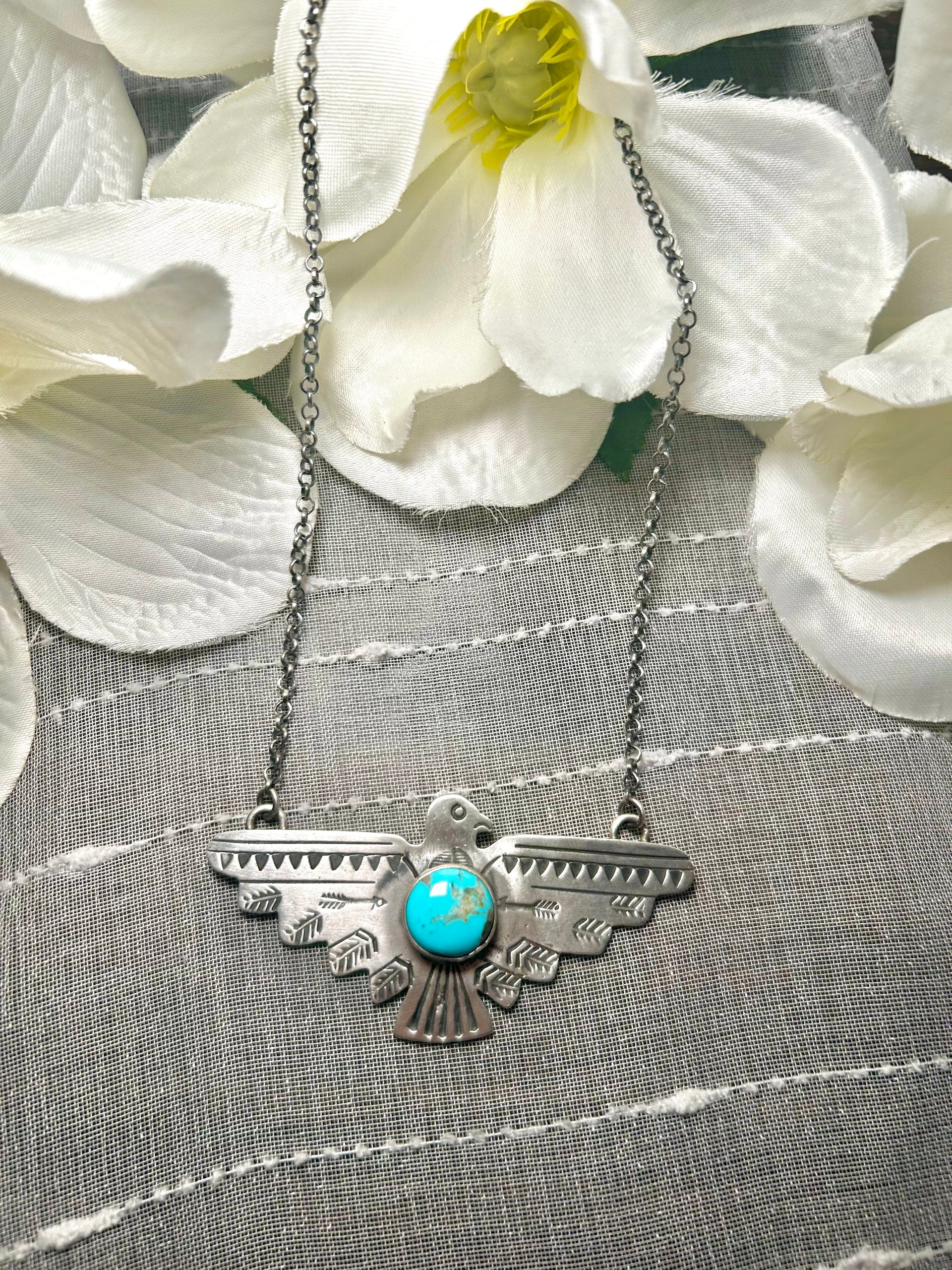 Russell Sam Royston Turquoise & Sterling Silver Necklace