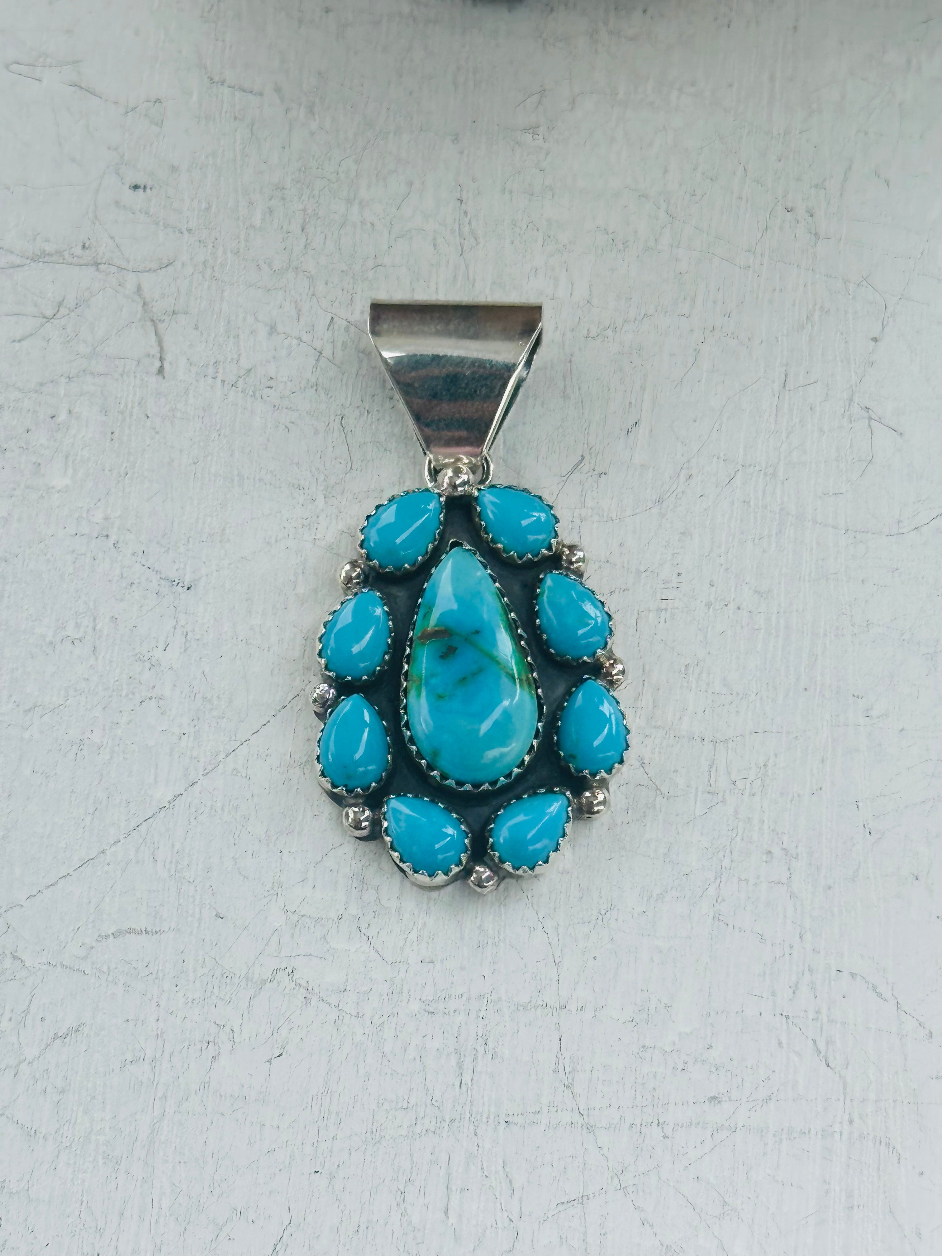 Julia Etsitty Multi Turquoise & Sterling Silver Pendants