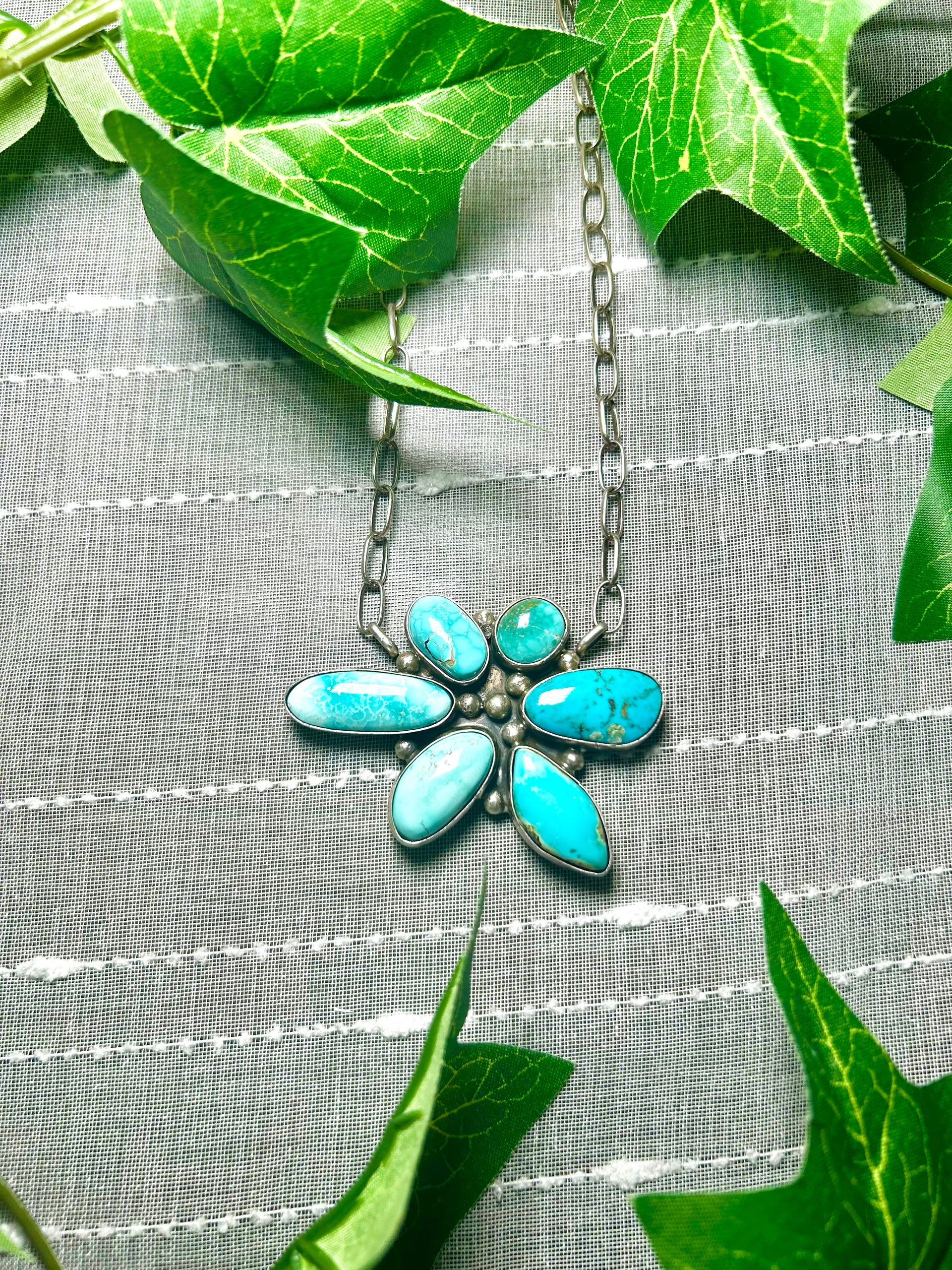 Travis Jim Mixed Turquoise & Sterling Silver Necklace