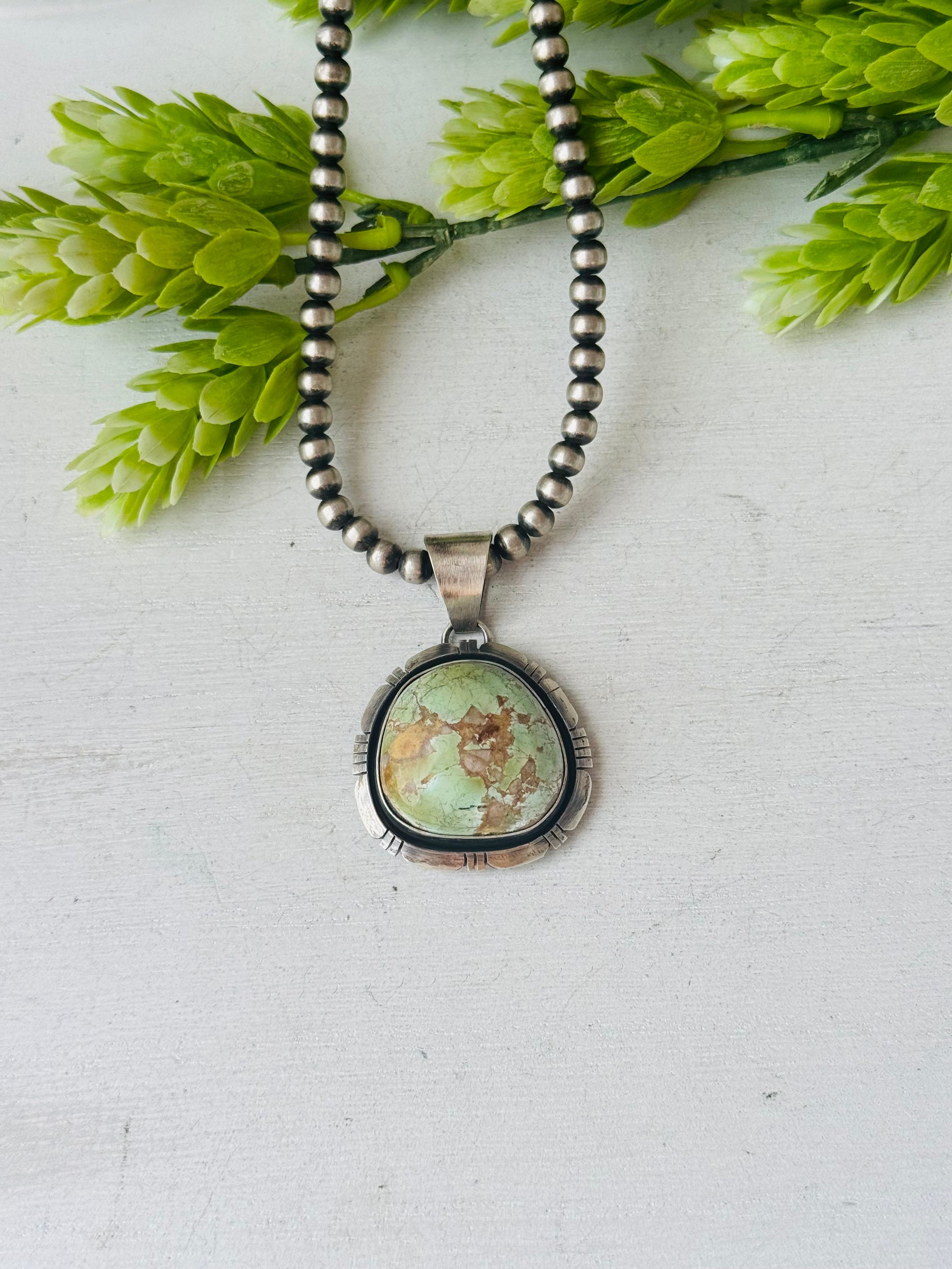 Dave Skeets Royston Turquoise & Sterling Silver Pendant