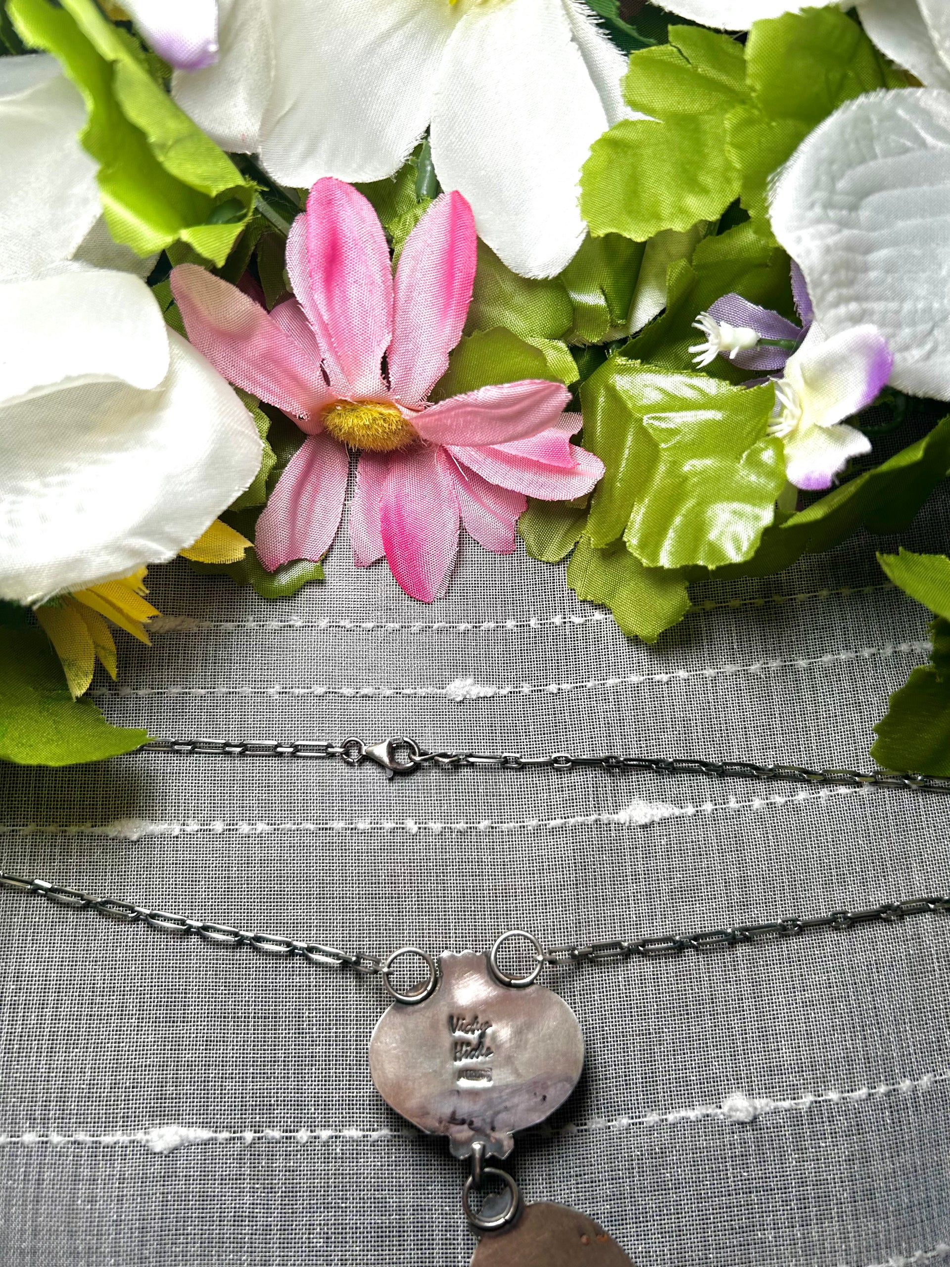 Vicky Hicks Highgrade Sonoran Gold Turquoise & Sterling Silver Necklace