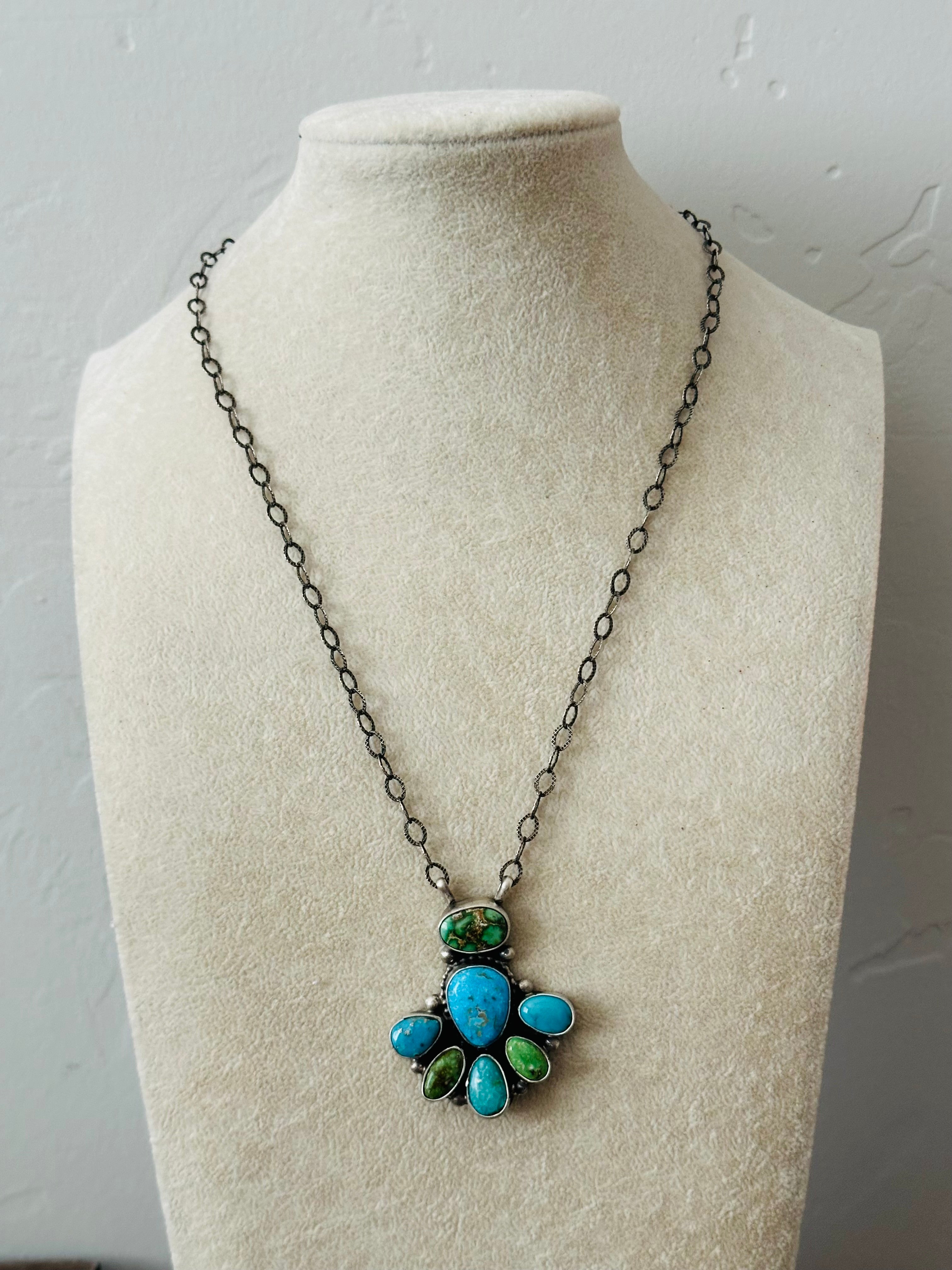 Lorenzo Juan Multi Turquoise & Sterling Silver Necklace