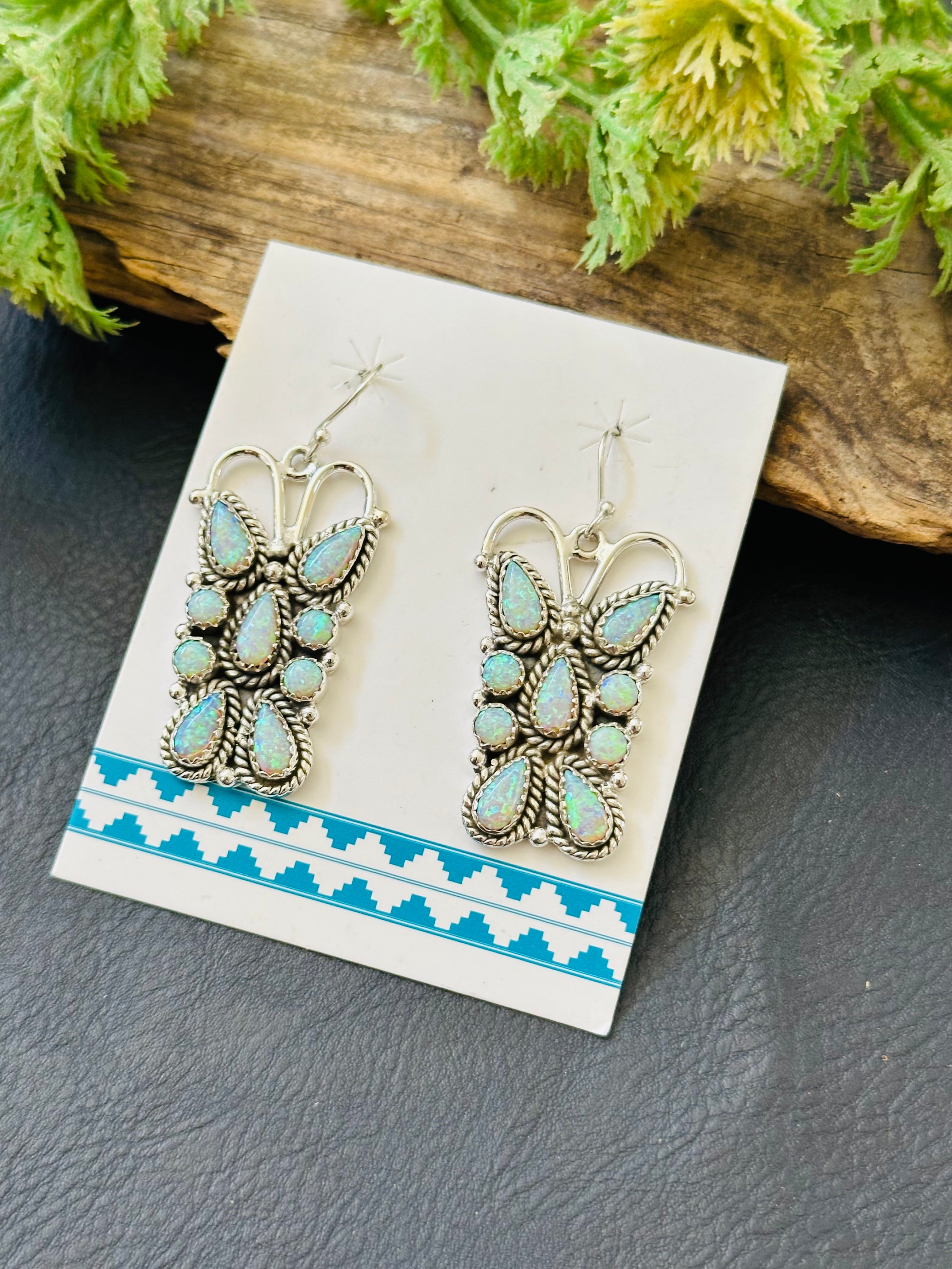 TTD “K’aalógii” Opal & Sterling Silver Dangle Earrings