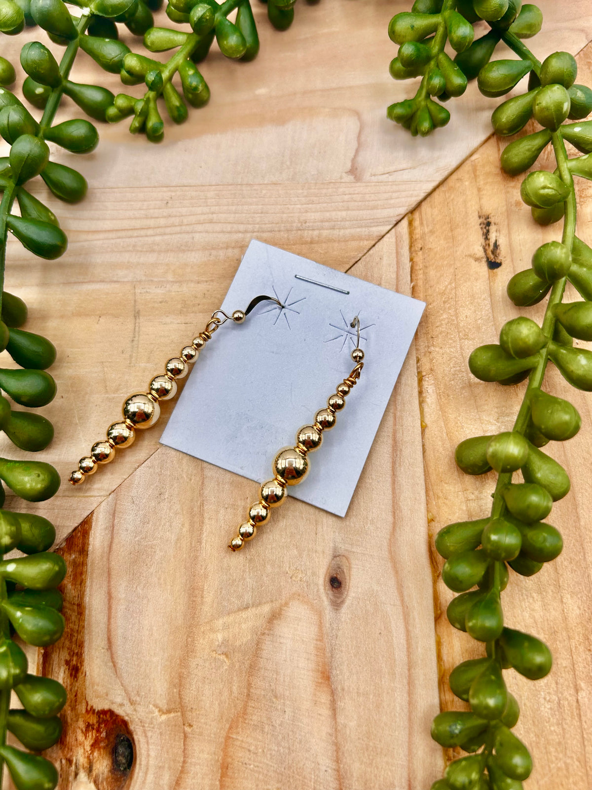 Navajo Made Strung 14K Gold Flake Sterling Silver Pearl Hook Earrings