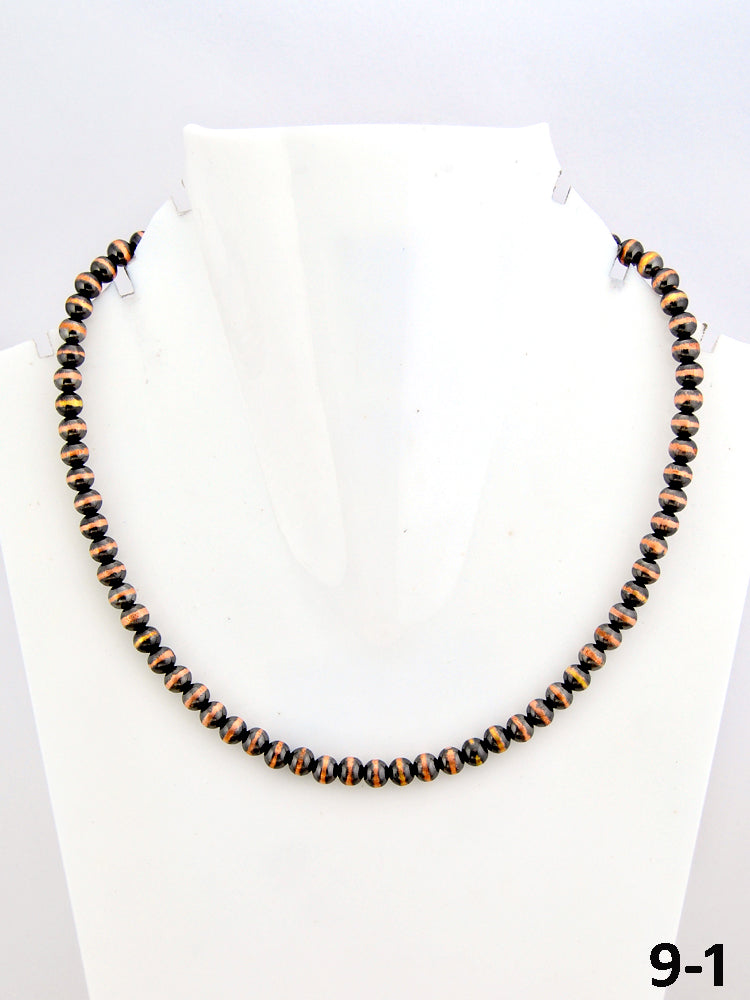 Southwest Handmade Copper 6 MM 16” Beaded Necklace