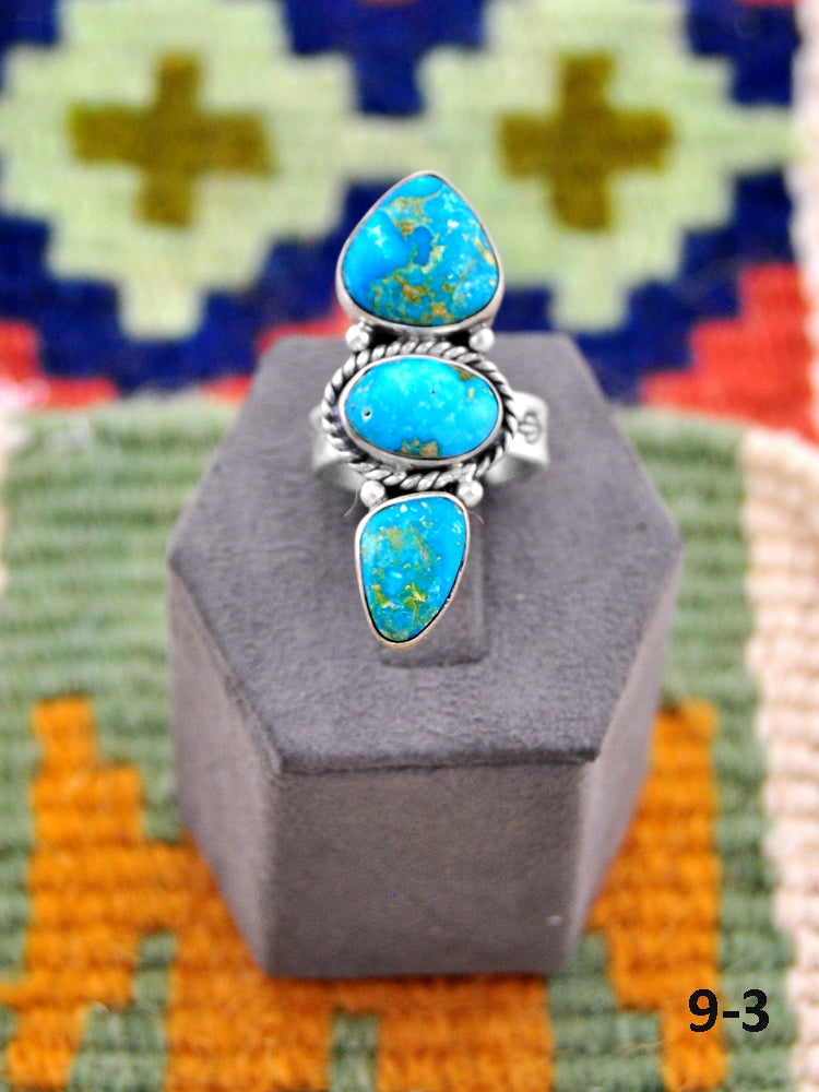 Southwest Made Southhill Turquoise Adjustable Ring