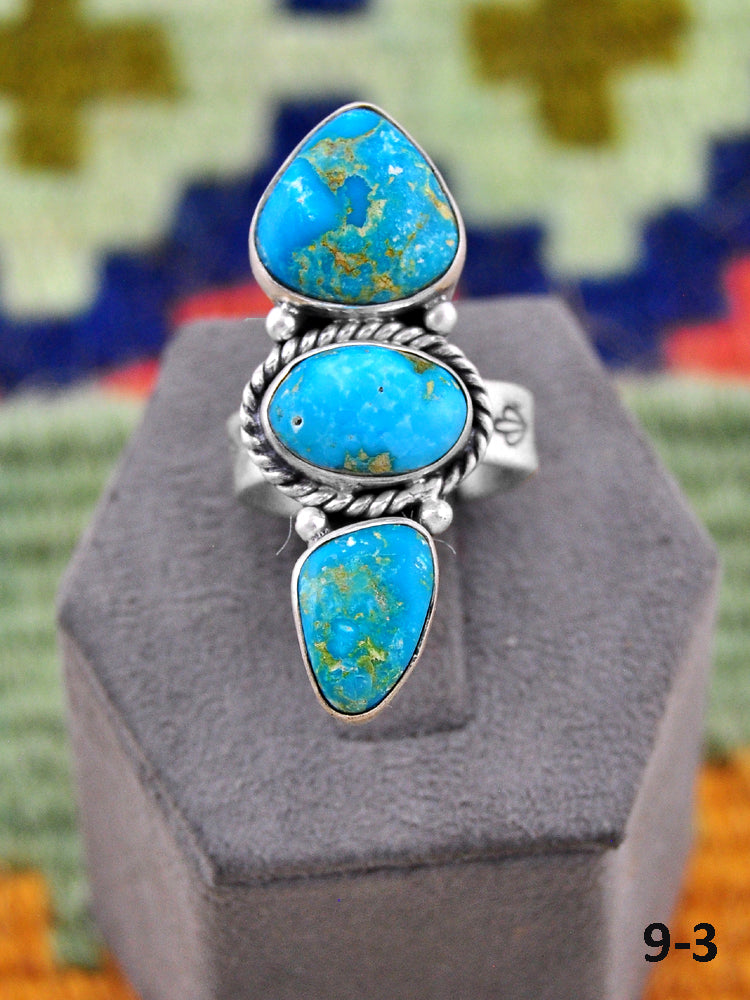 Southwest Made Southhill Turquoise Adjustable Ring