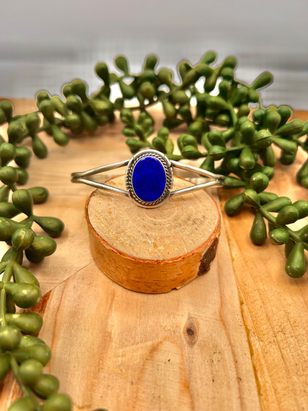 Dave Skeets Lapis & Sterling Silver Cuff Bracelet