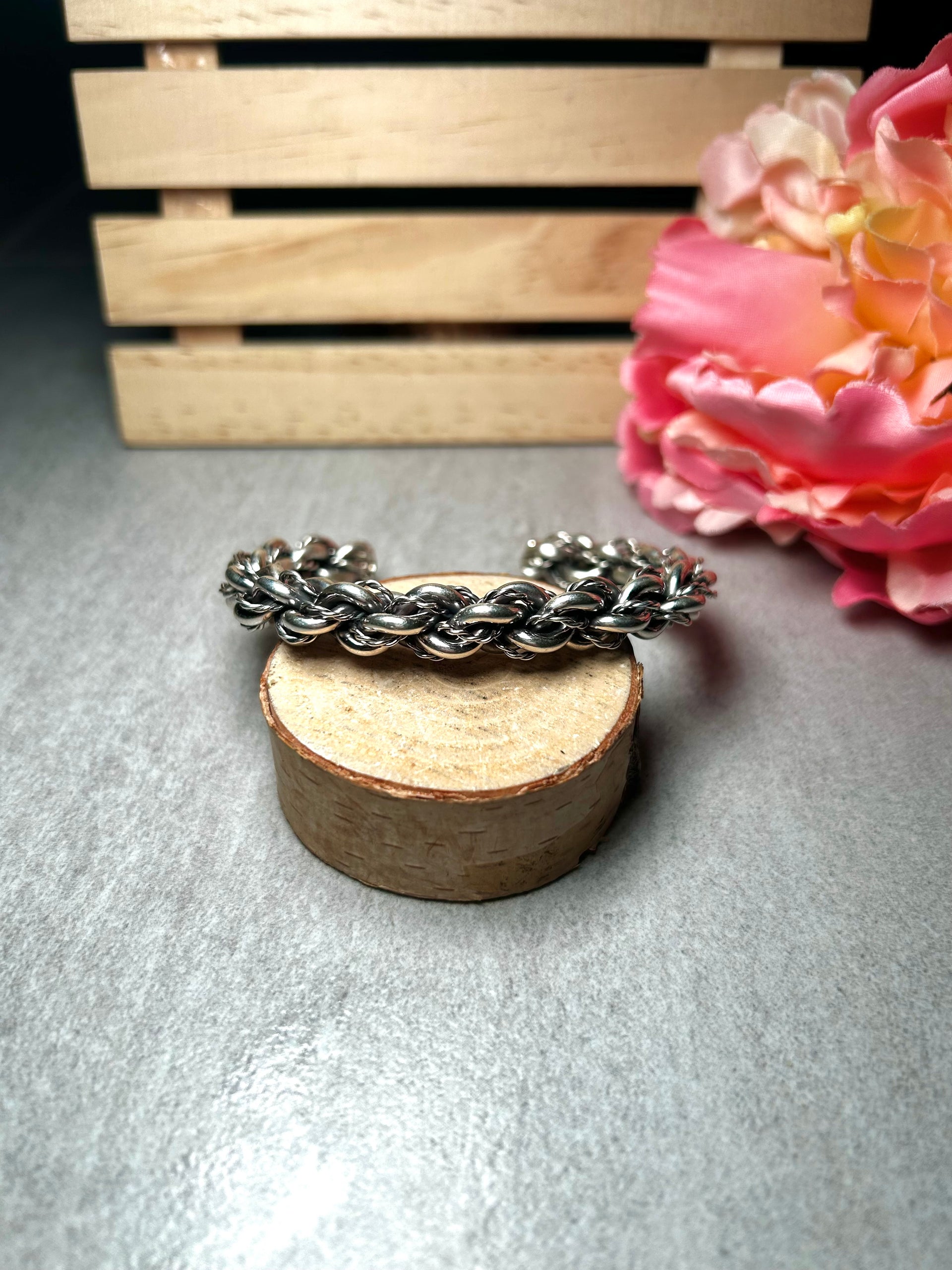 Navajo Made Sterling Silver Cuff Bracelet