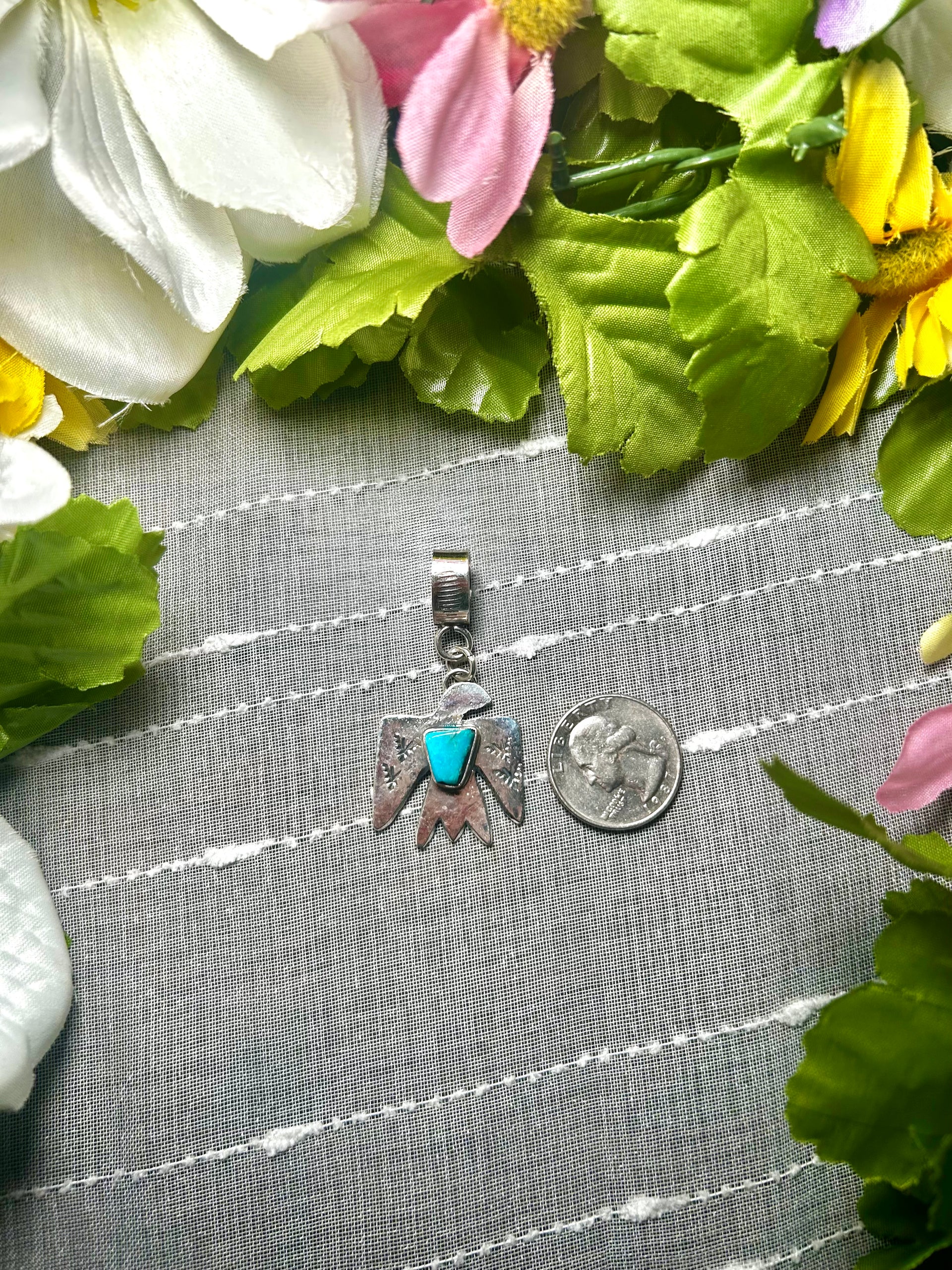 Jude Candelaria Kingman Turquoise & Sterling Silver Pendant