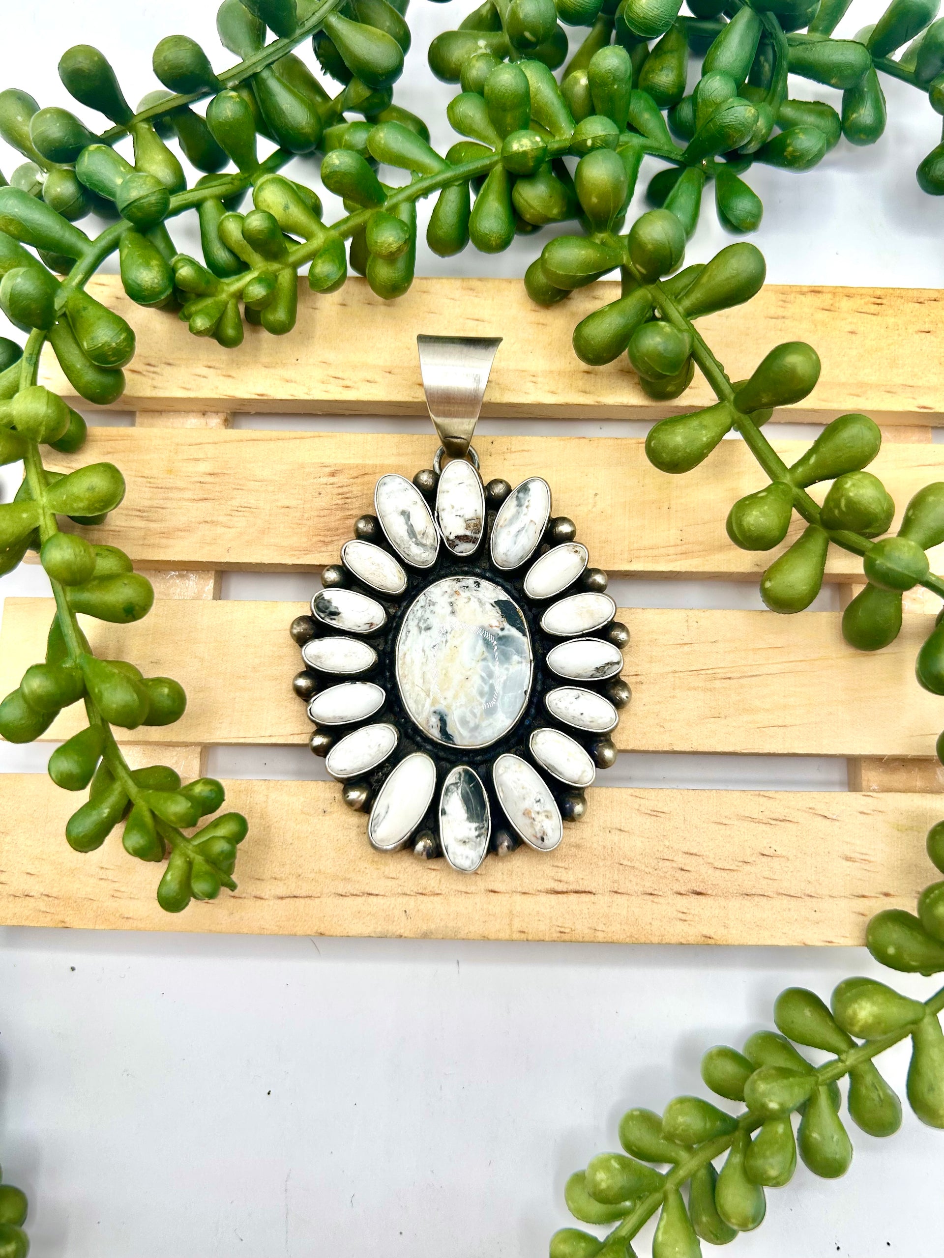 Kathleen Chavez White Buffalo & Sterling Silver Pendant