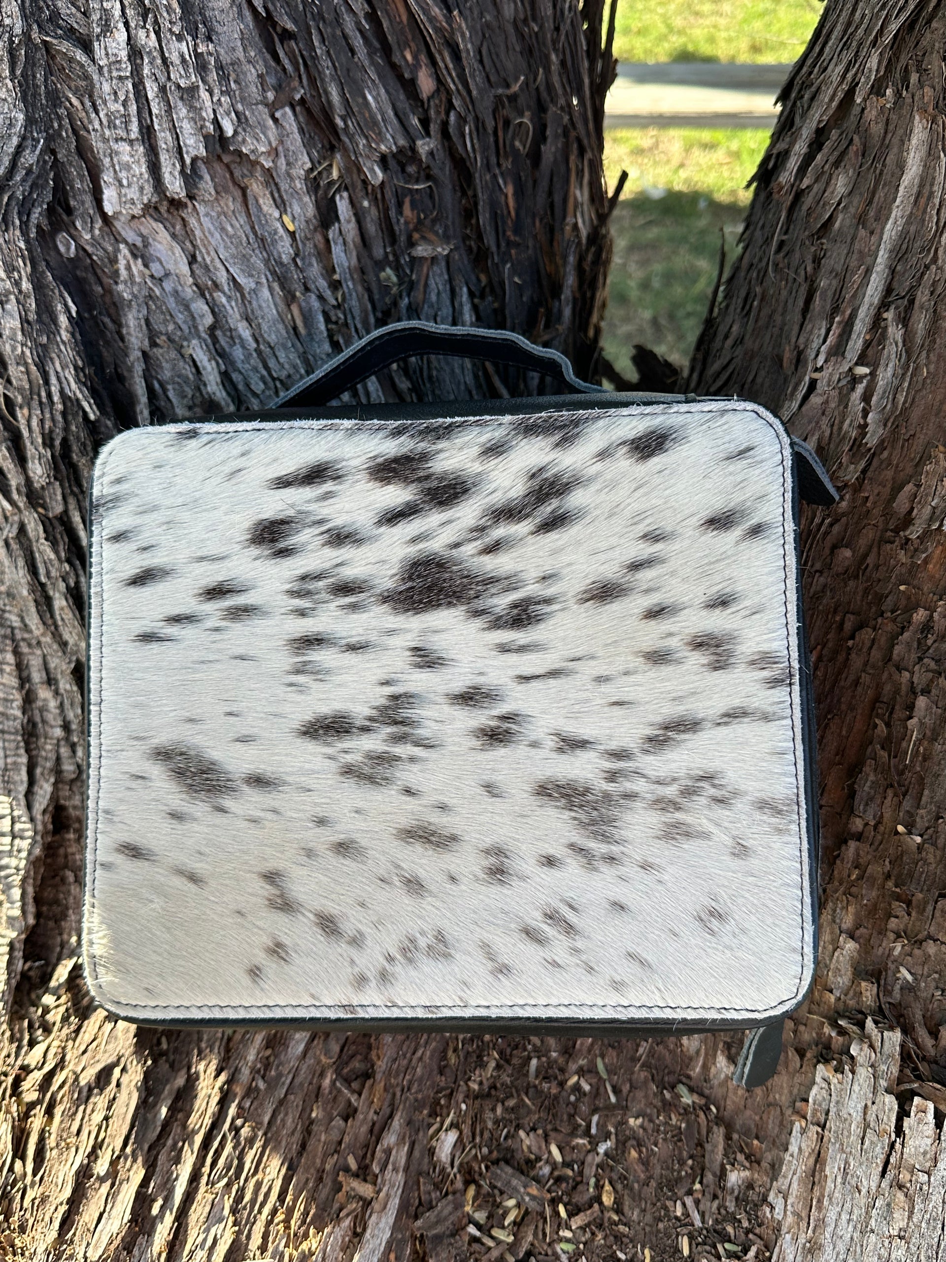 Genuine Leather Cowhide & Saddle Blanket Jewelry Box