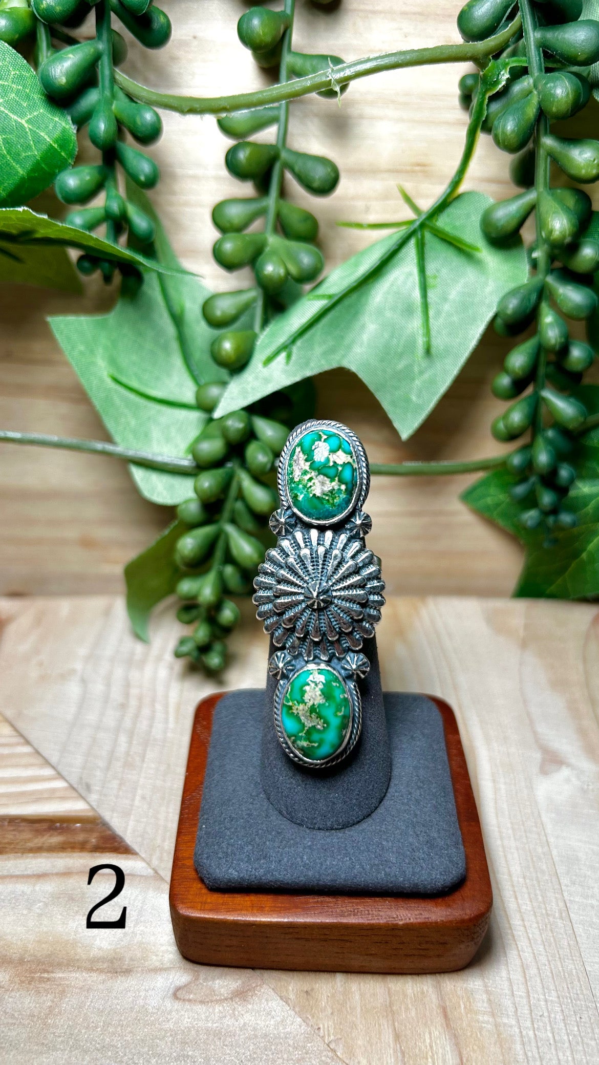 Sam Yellowhair Sonoran Mountain Turquoise & Sterling Silver Ring