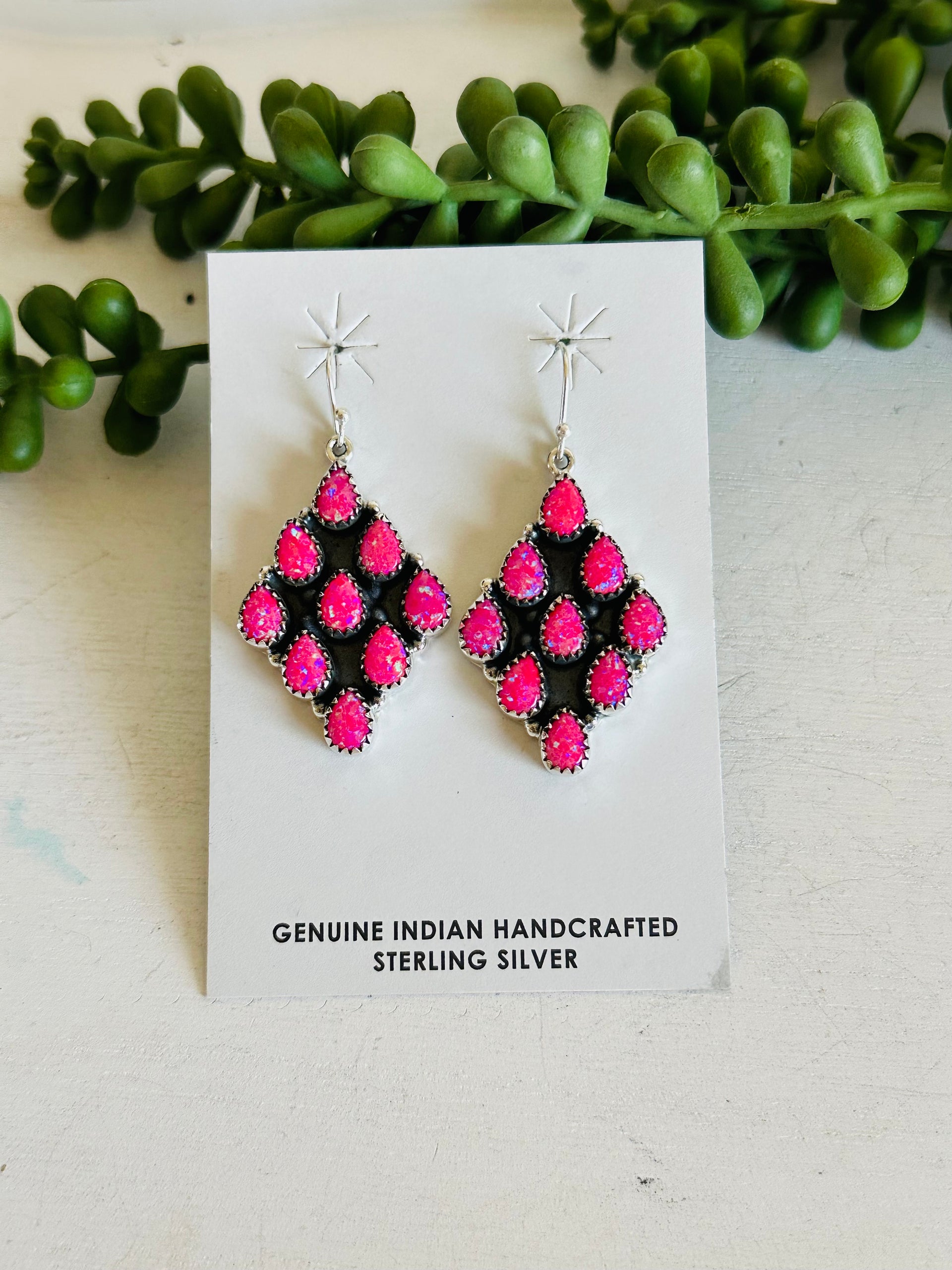 TTD “The Teagan” Pink Opal & Sterling Silver Earrings