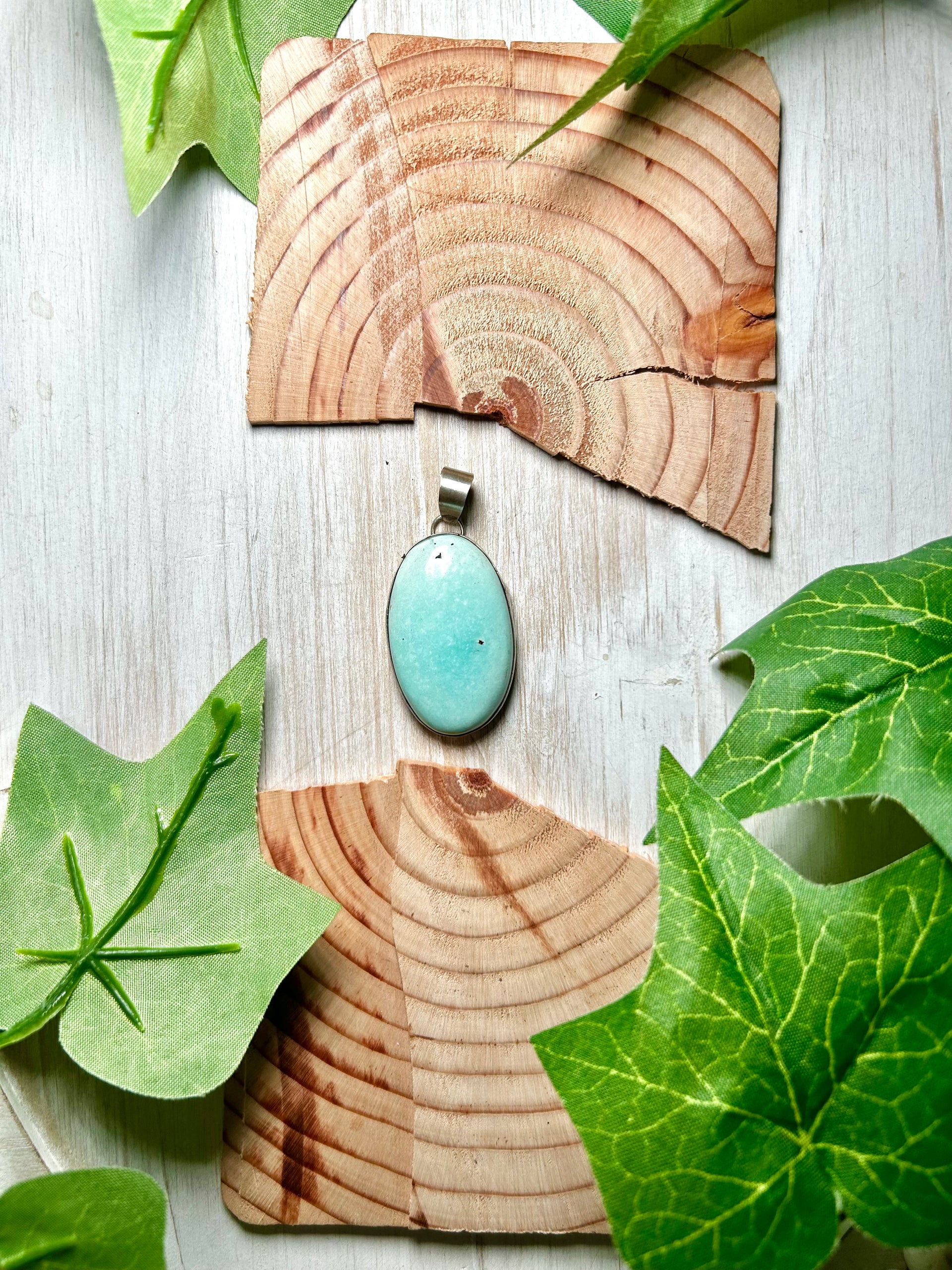 Navajo Made Royston Turquoise & Sterling Silver Pendant