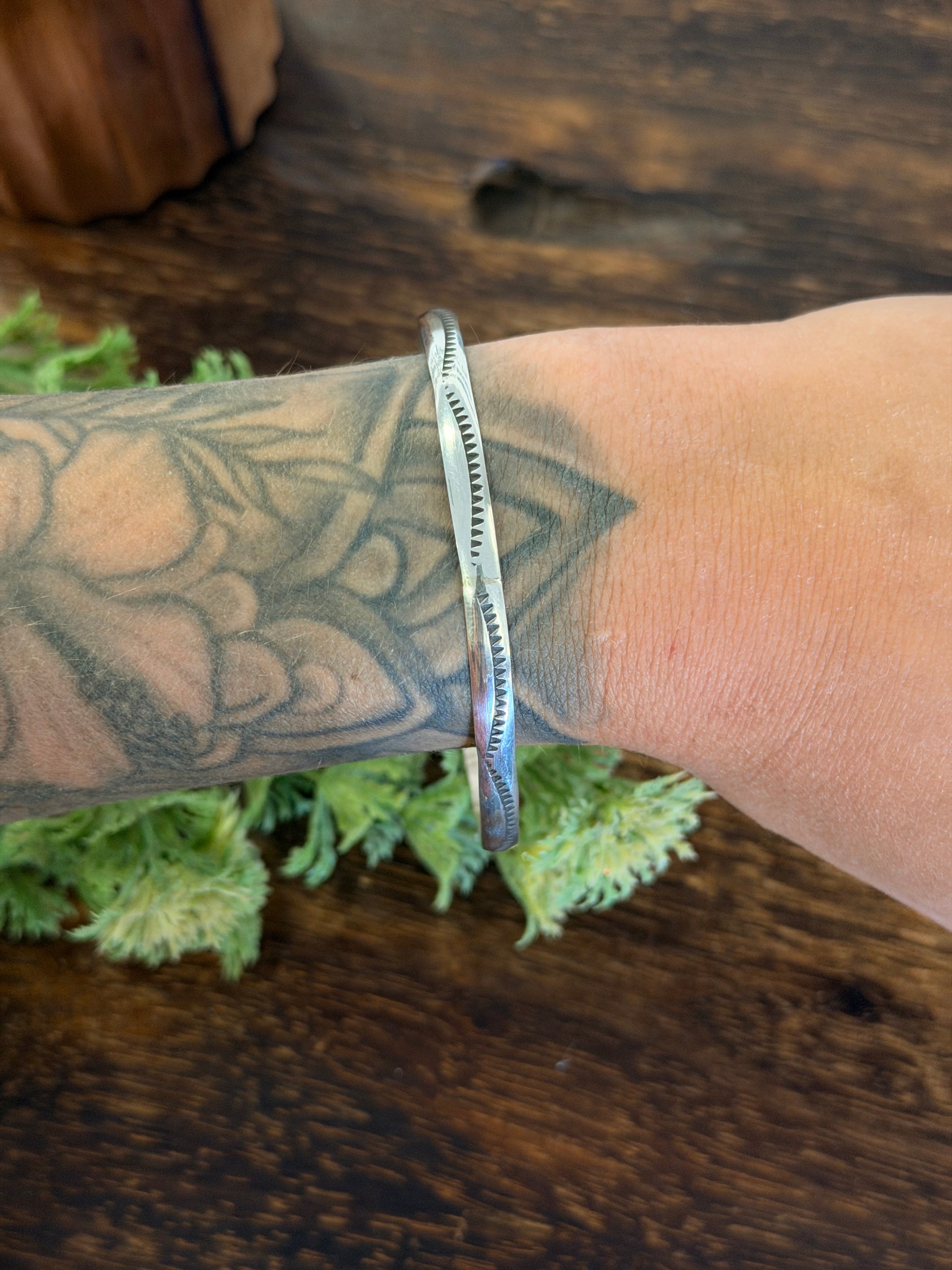 Navajo Made Sterling Silver Bangle Cuff Bracelet