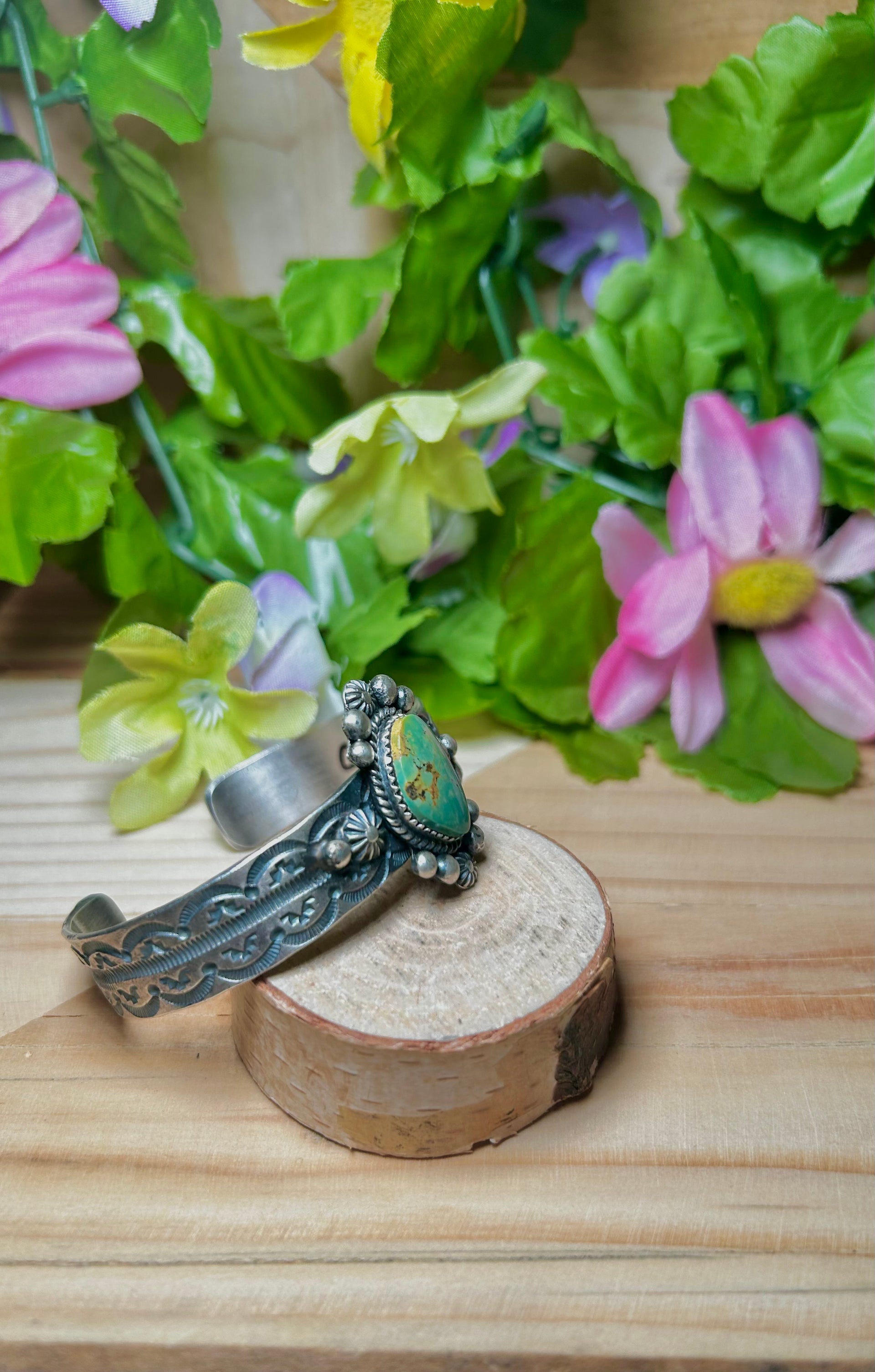 Kindale Billah Kingman Turquoise & Sterling Silver Cuff Bracelet