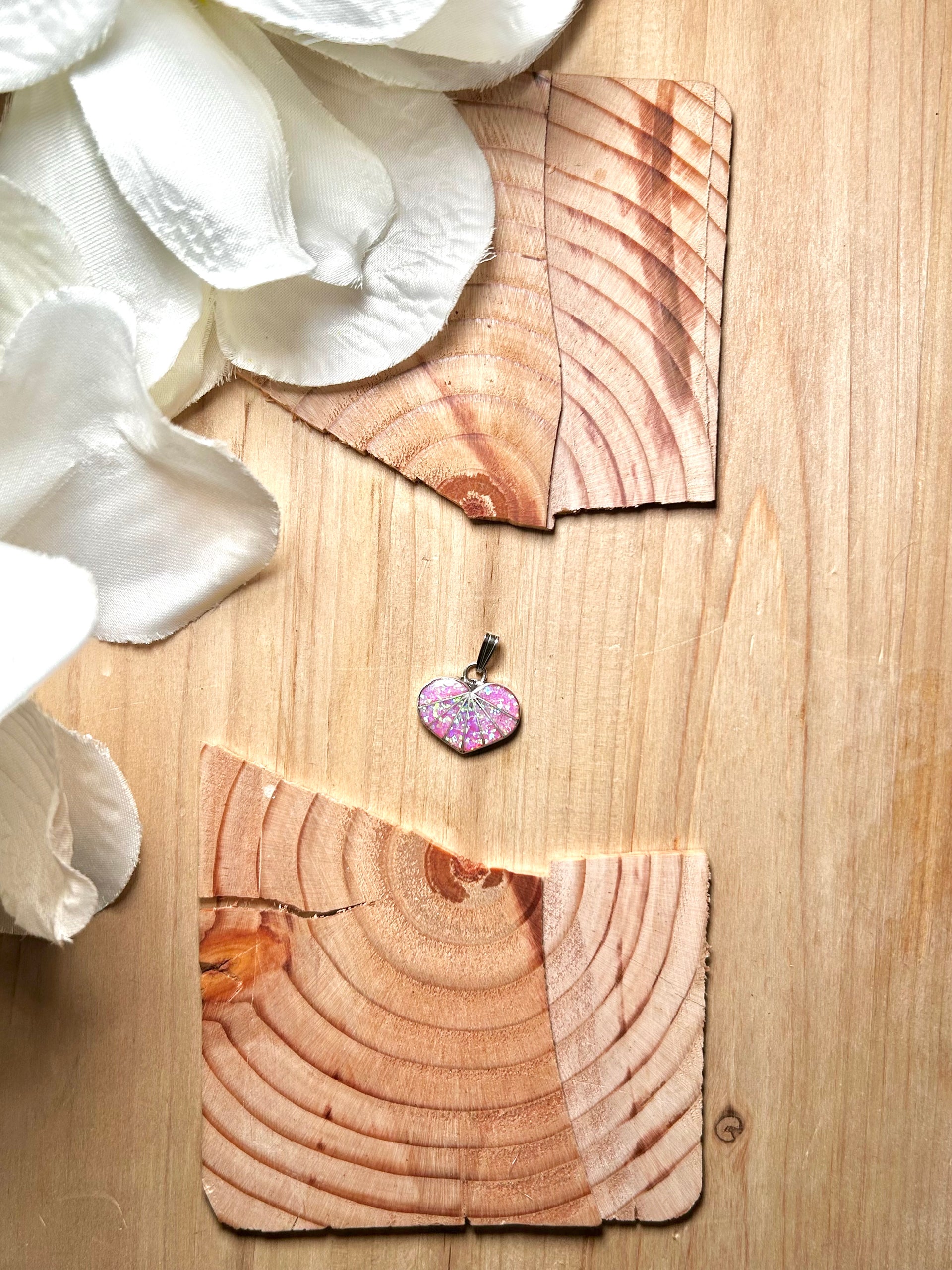 Zuni Made Opal & Sterling Silver Pendant