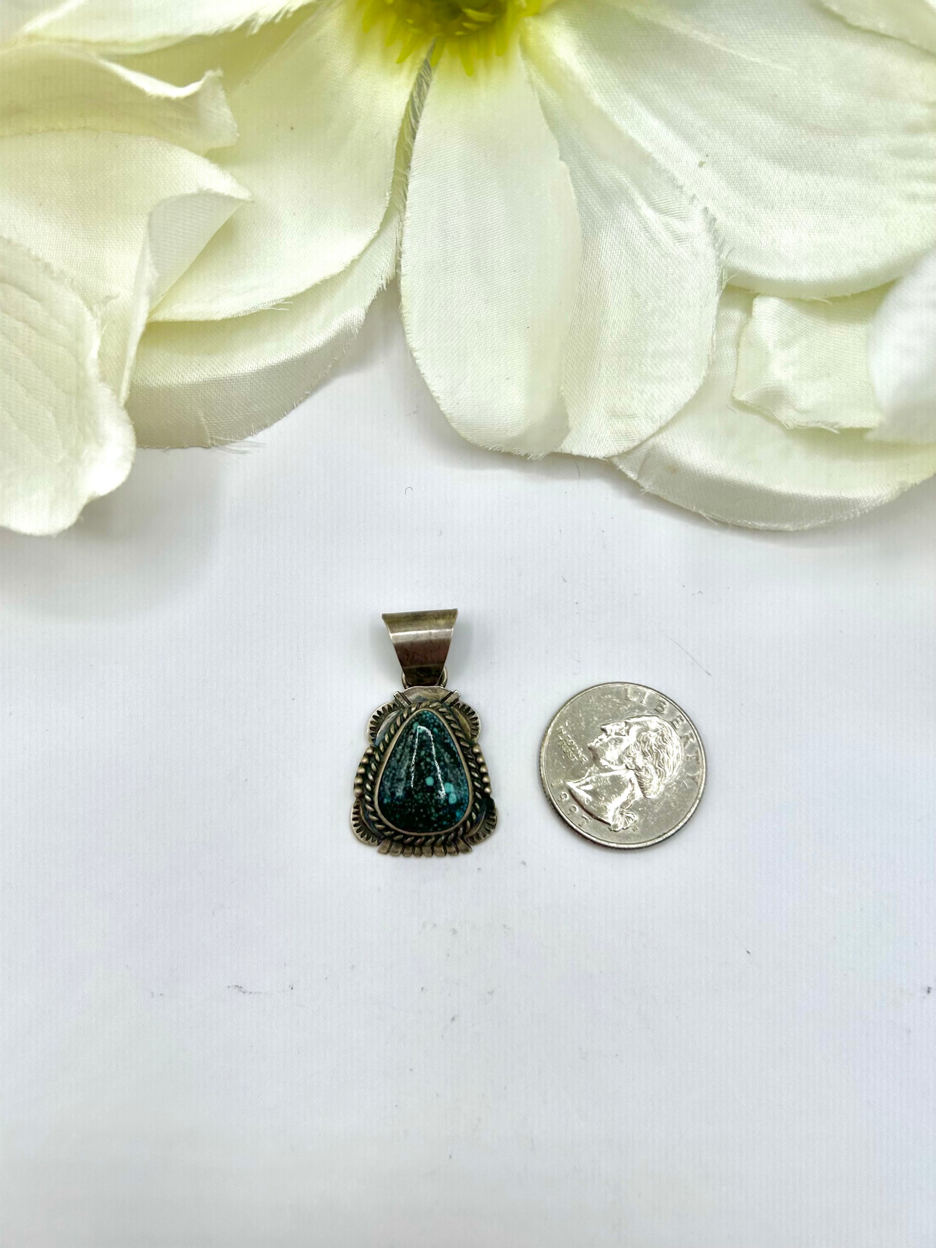 Dave Skeets New Lander Variscite & Sterling Silver Pendant