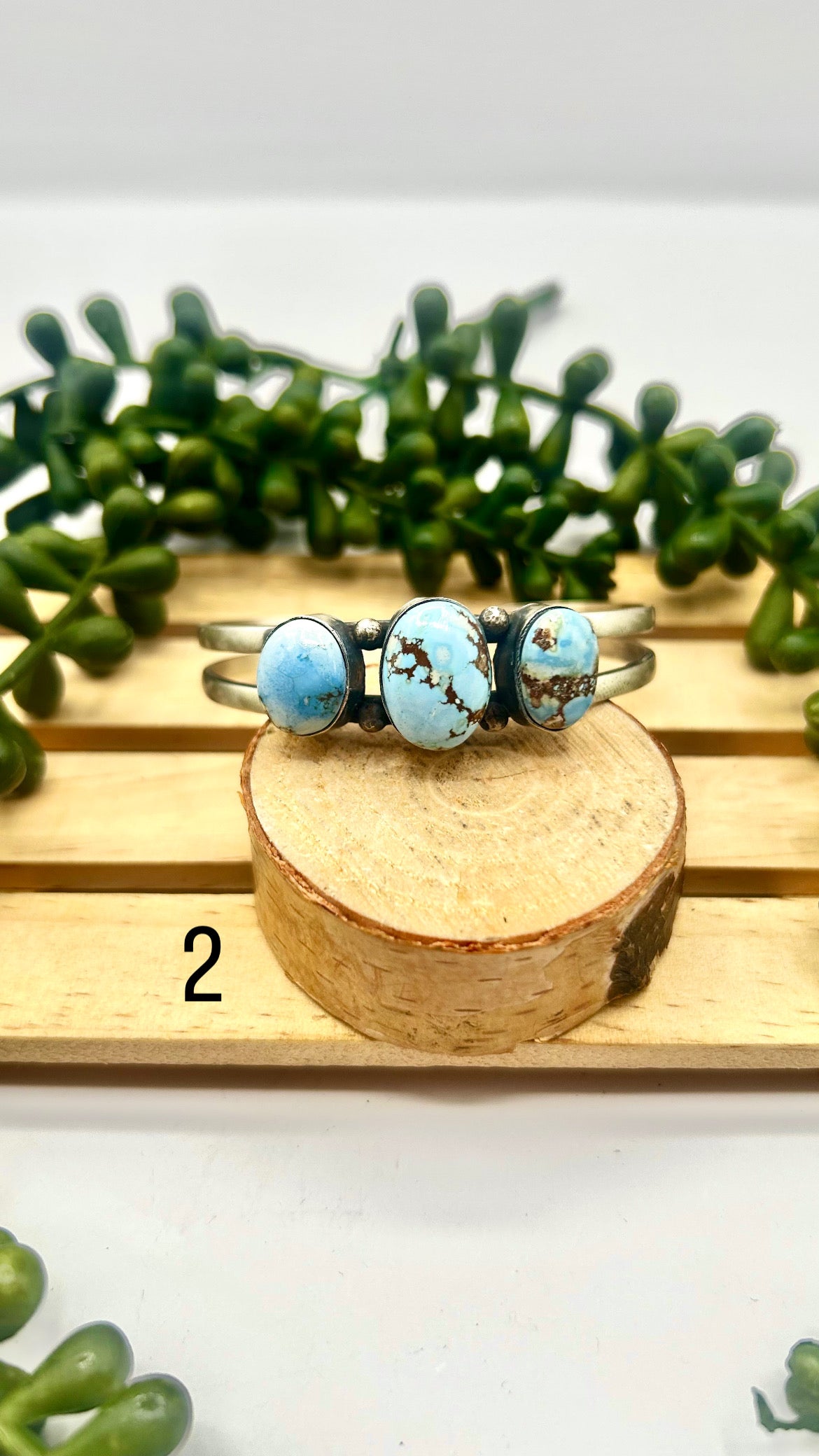 Navajo Made Golden Hill Turquoise & Sterling Silver Cuff Bracelet
