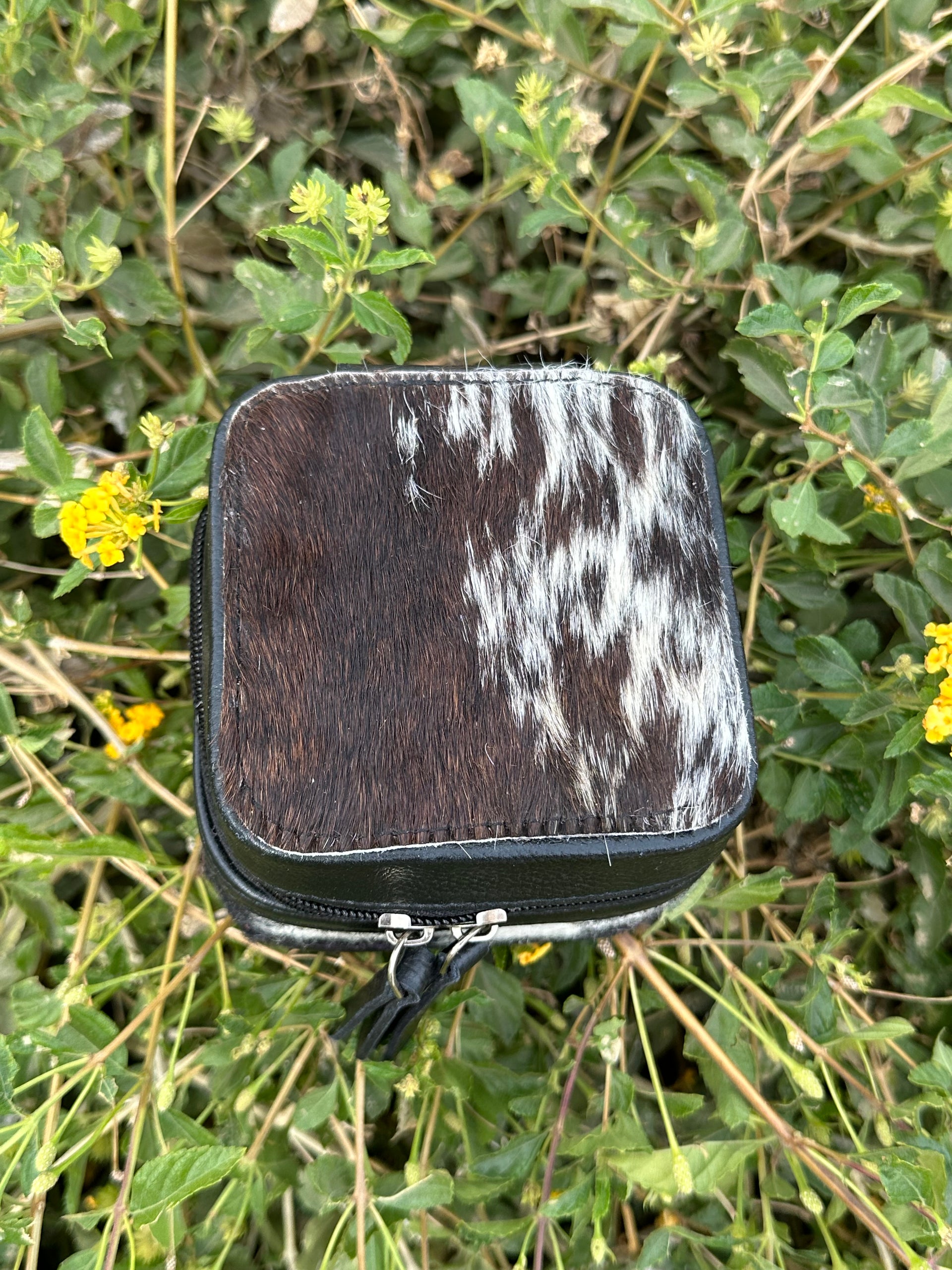 Genuine Leather Cowhide & Saddle Bag Jewelry Box