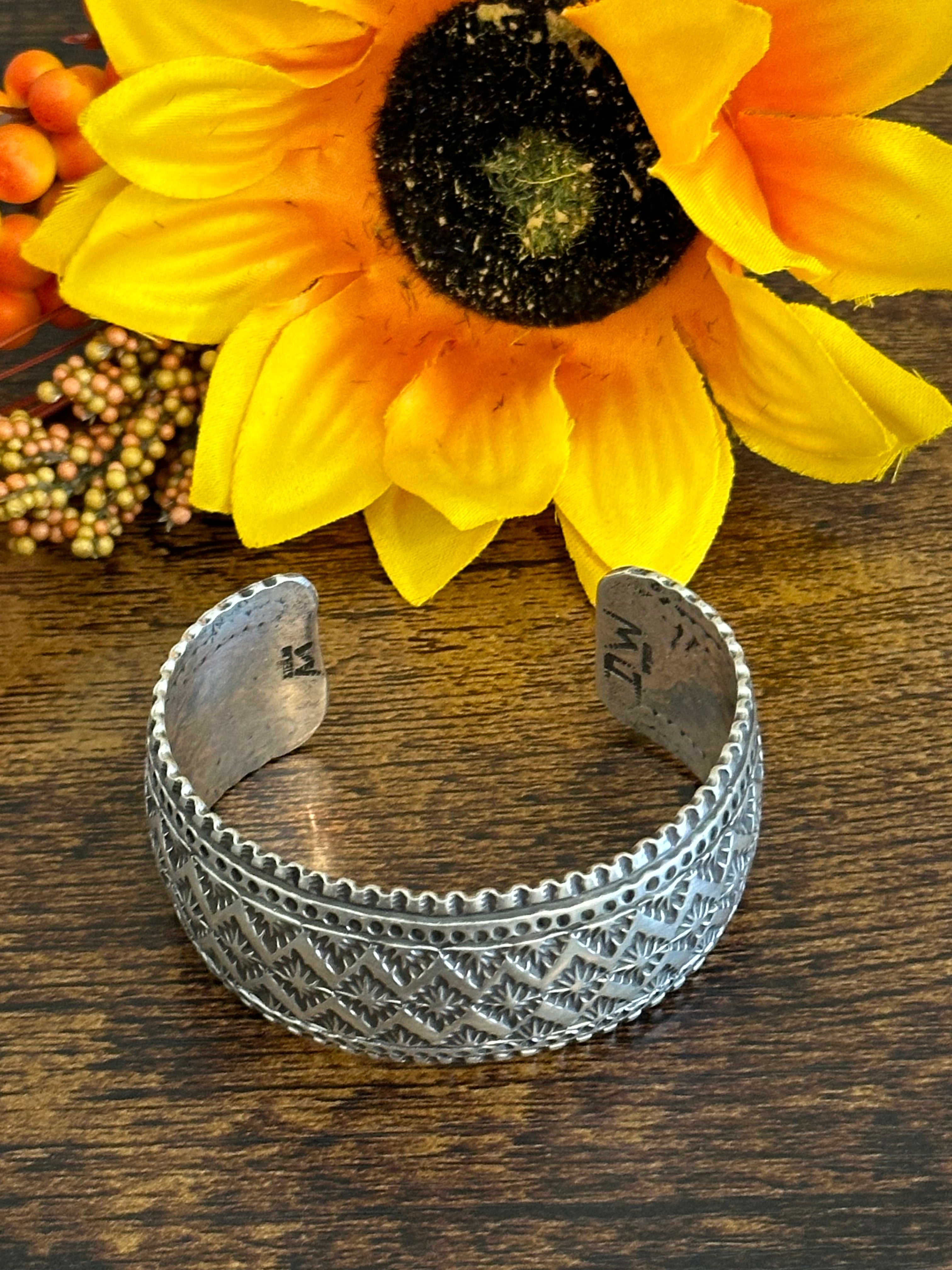 Navajo Made Sterling Silver Cuff Bracelet