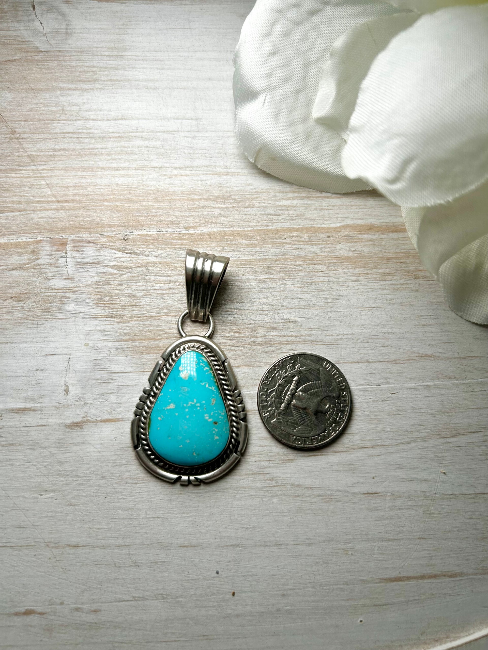 Jon McCray Sonoran Mountain Turquoise & Sterling Silver Pendant
