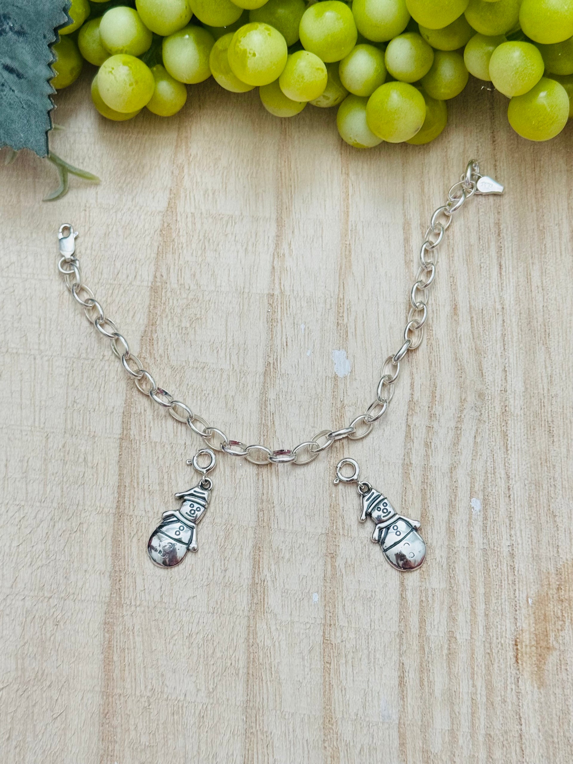 Navajo Made Sterling Silver Snow Man Cast Charms