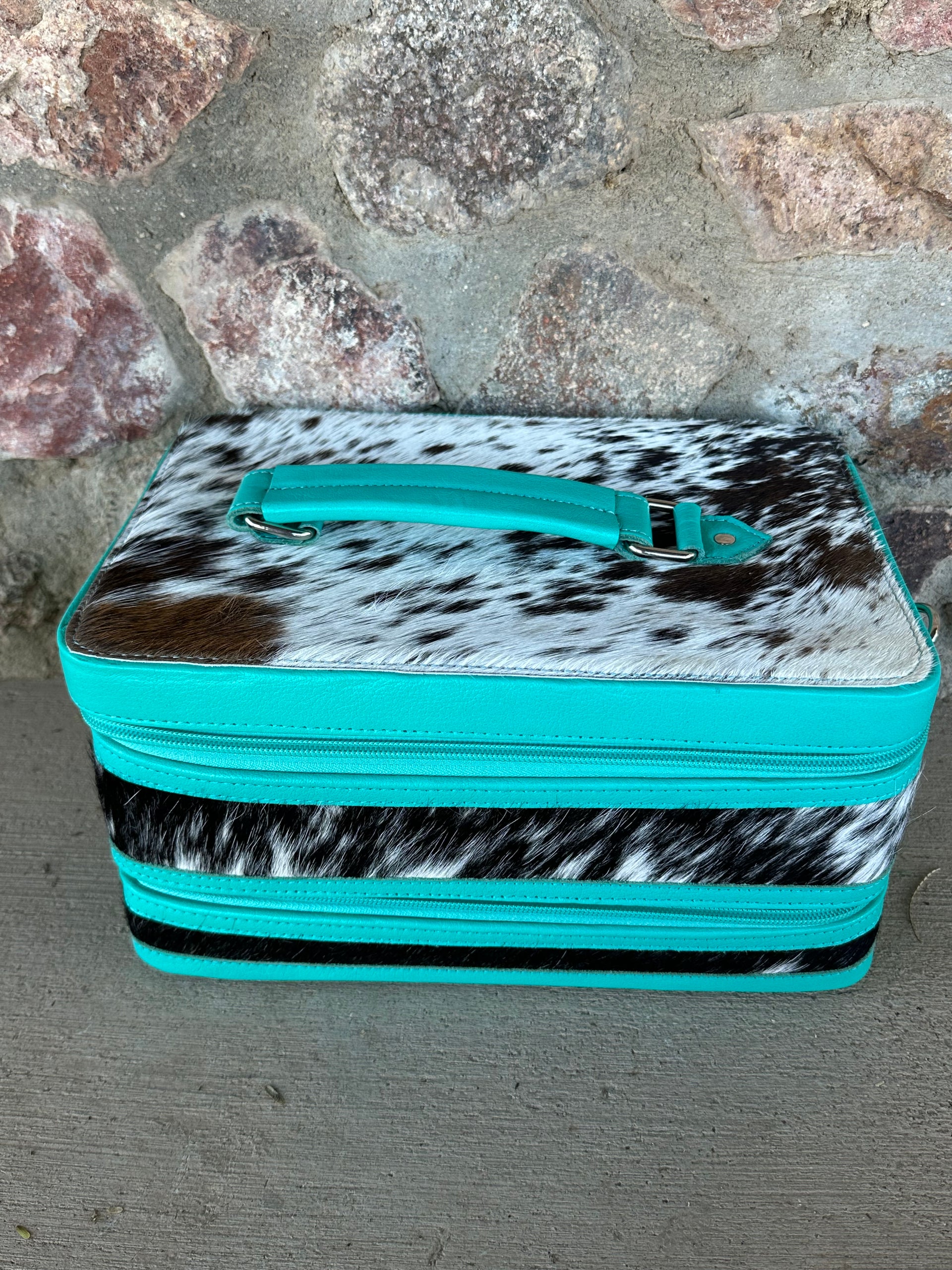 Genuine Leather Cowhide Jewelry Box