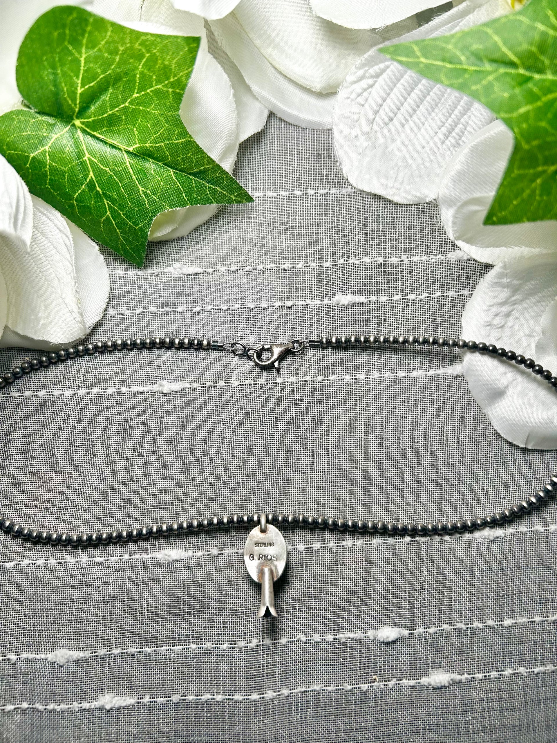 George Rios Blue Ridge Turquoise & Sterling Silver Necklace