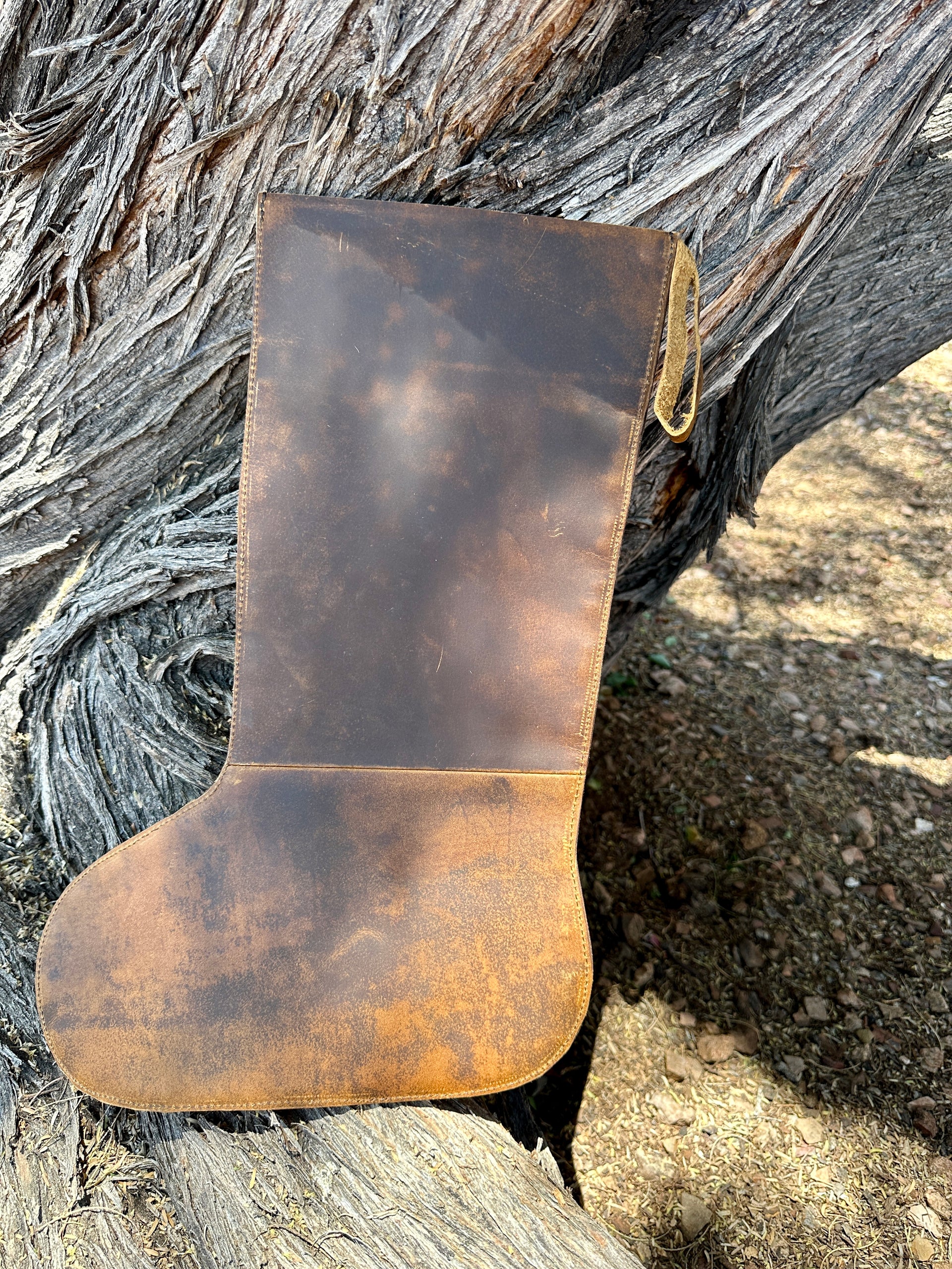 Genuine Tooled Leather Cowhide Stocking