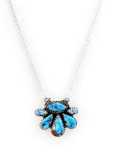 Southwest Made Golden Hill’s Turquoise & Sterling Silver Necklace