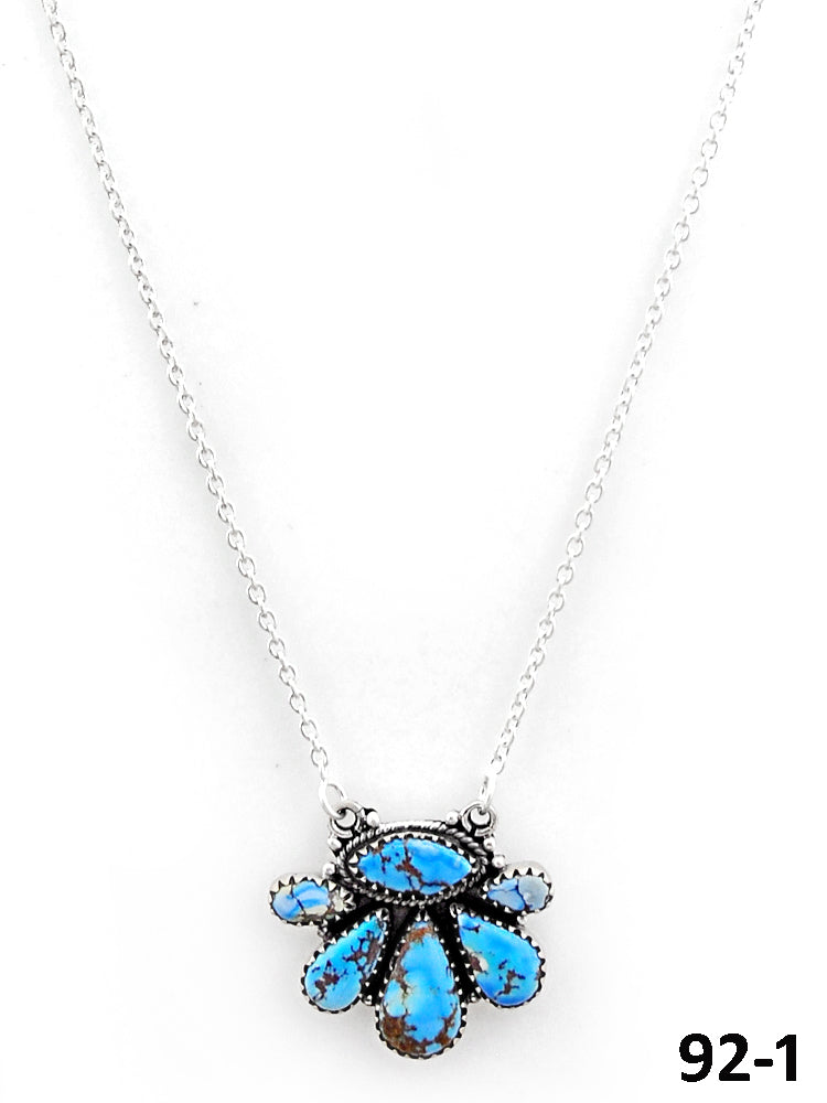 Southwest Made Golden Hill’s Turquoise & Sterling Silver Necklace