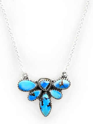 Southwest Made Golden Hill’s Turquoise & Sterling Silver Necklace