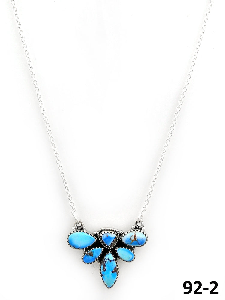 Southwest Made Golden Hill’s Turquoise & Sterling Silver Necklace