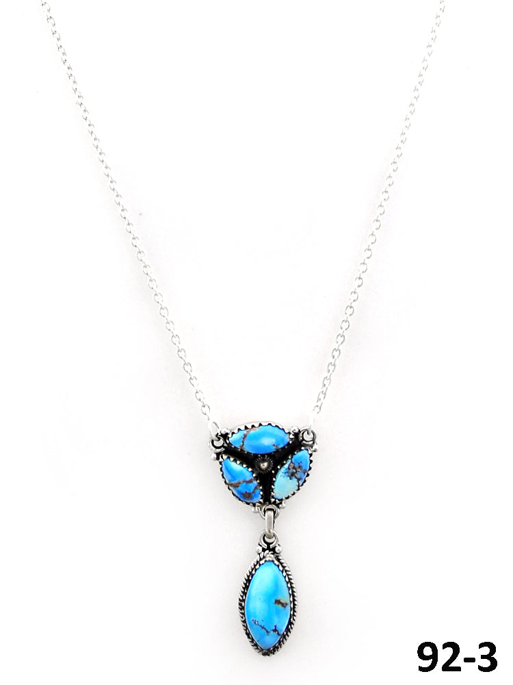 Southwest Made Golden Hill’s Turquoise & Sterling Silver Necklace